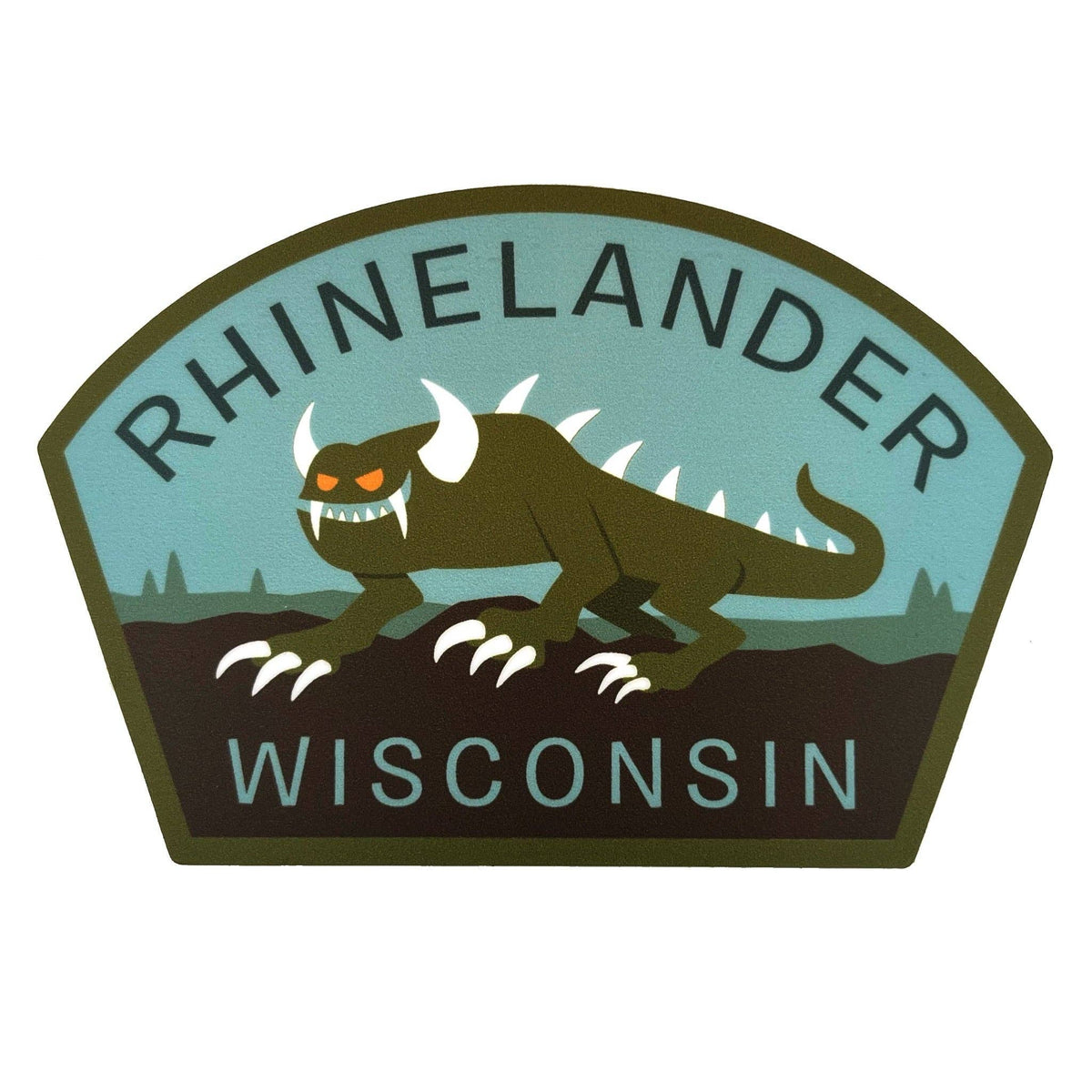 Rhinelander, Wisconsin Travel Sticker Madam Clutterbucket's