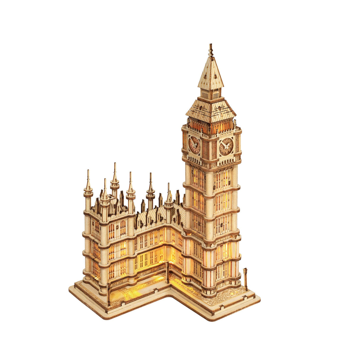3D Laser Cut Wooden Puzzle Big Ben with lights Madam Clutterbucket's