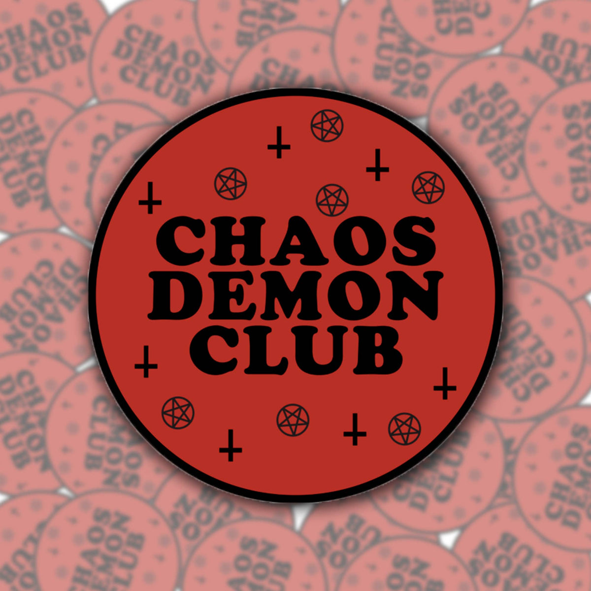 Chaos Demon Club Sticker Madam Clutterbucket's Neurodiverse Universe