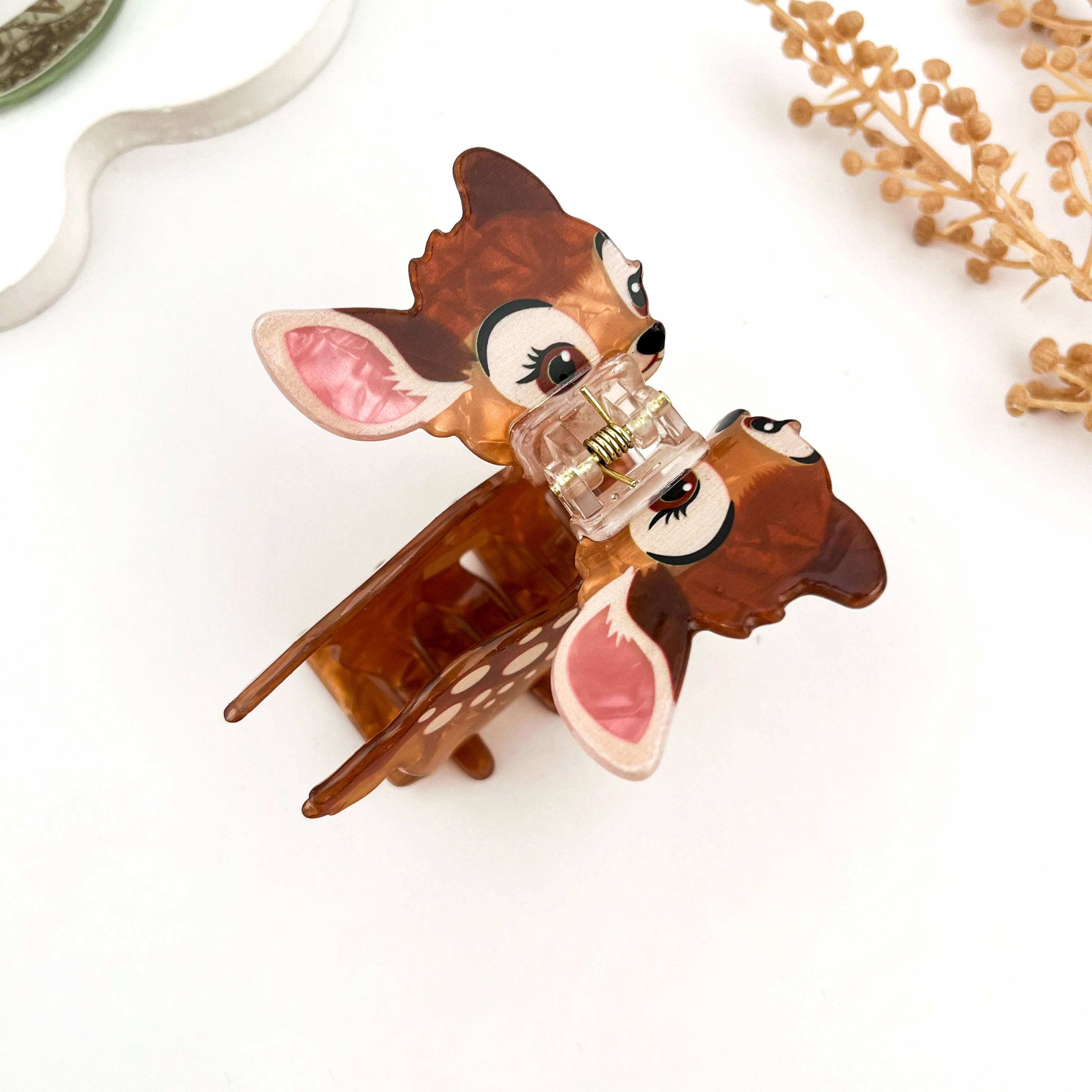 Adorable Calm Deer Animal Printed Hair Claw Clip