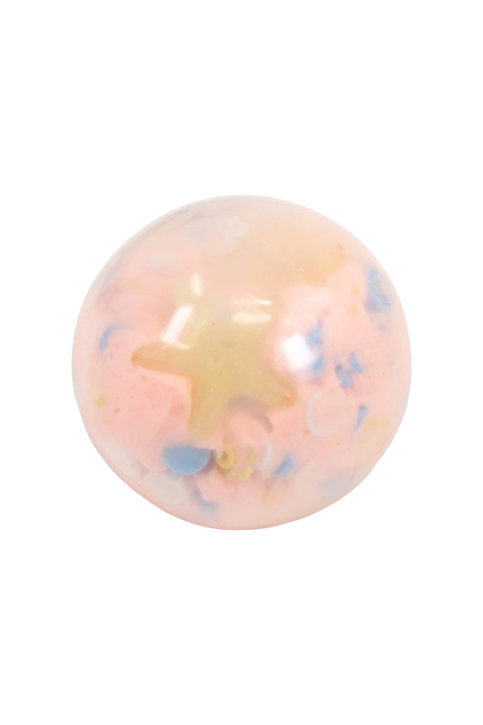Coastal Block Bead Soft Crunchy Clay Filled TPR Squishy Ball: ASSORTED / ONE SIZE