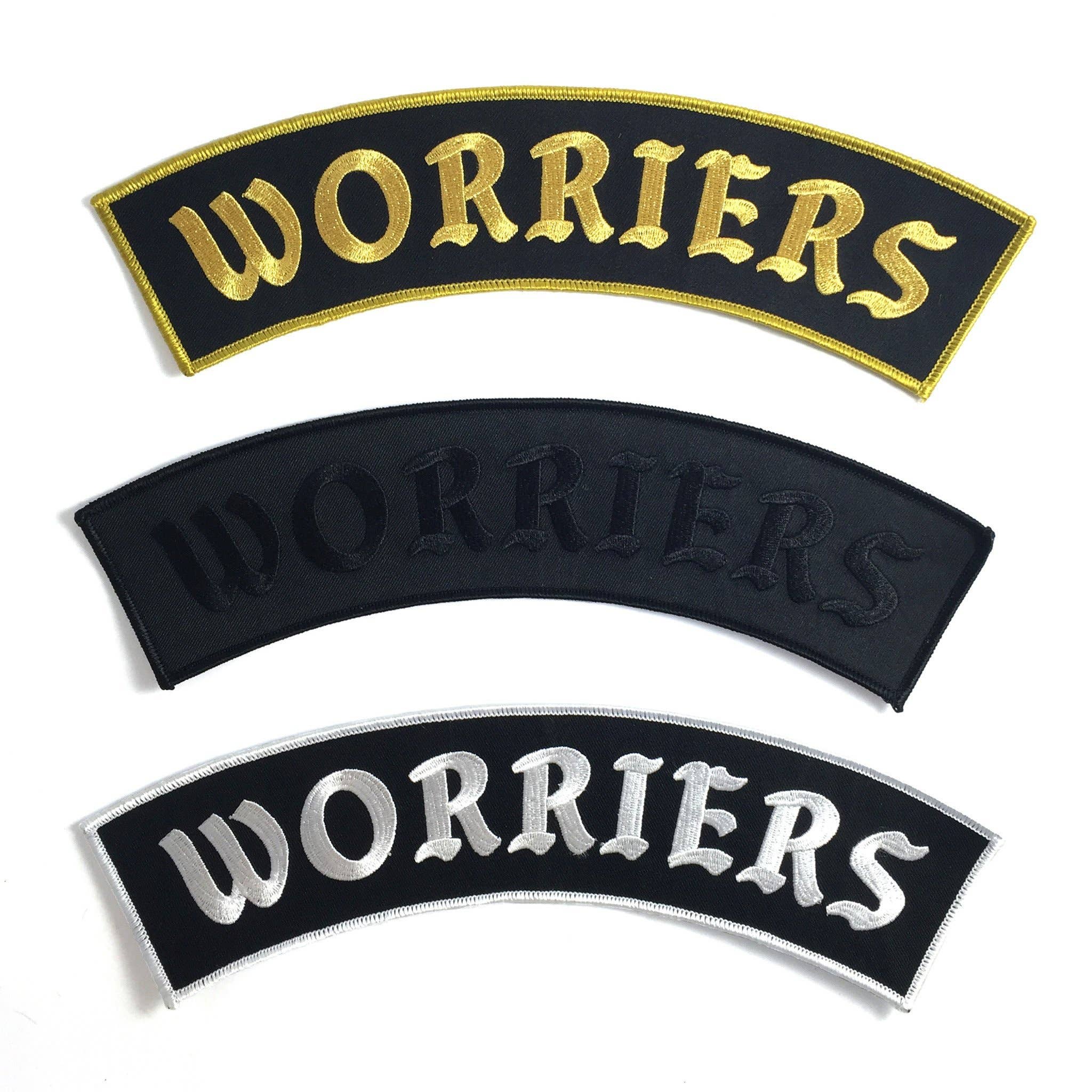 Worriers Anxiety Club - Back Patches: Rocker / Skull Set - Gold