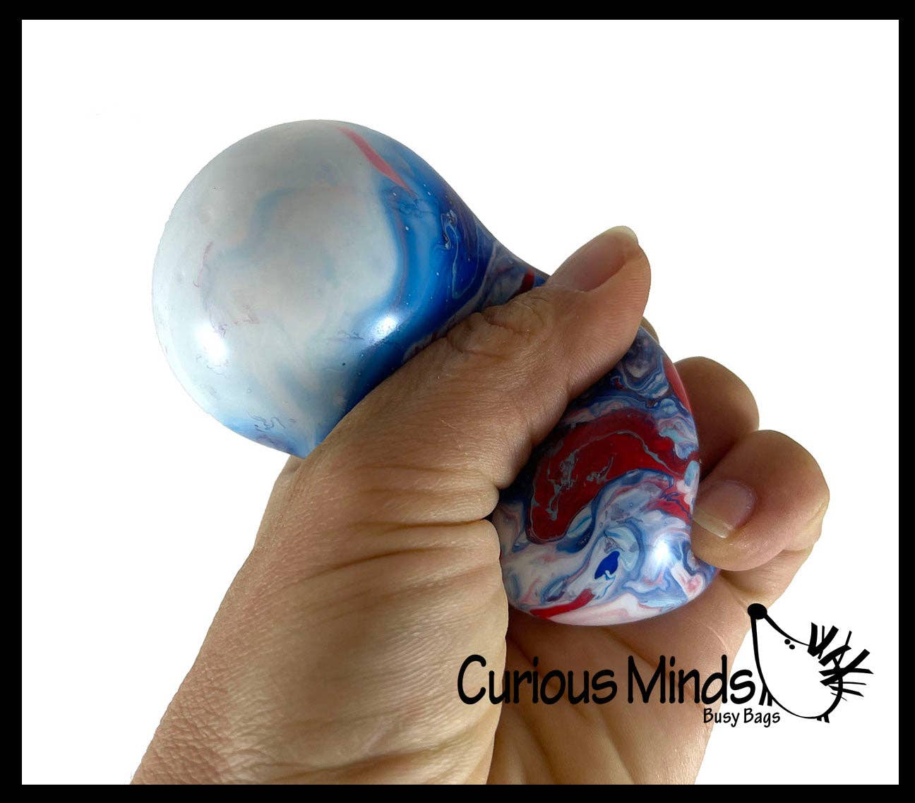 Marble Swirl Soft Doh Filled Stretch Ball - Ultra Squishy