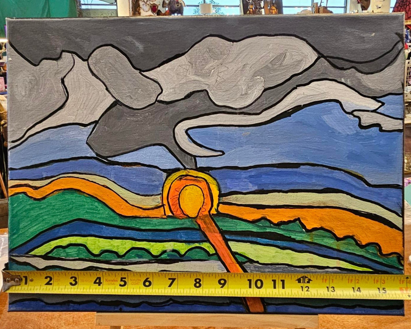 Sequoyah Margroski Acrylic Painting on Canvas - "Sunset"