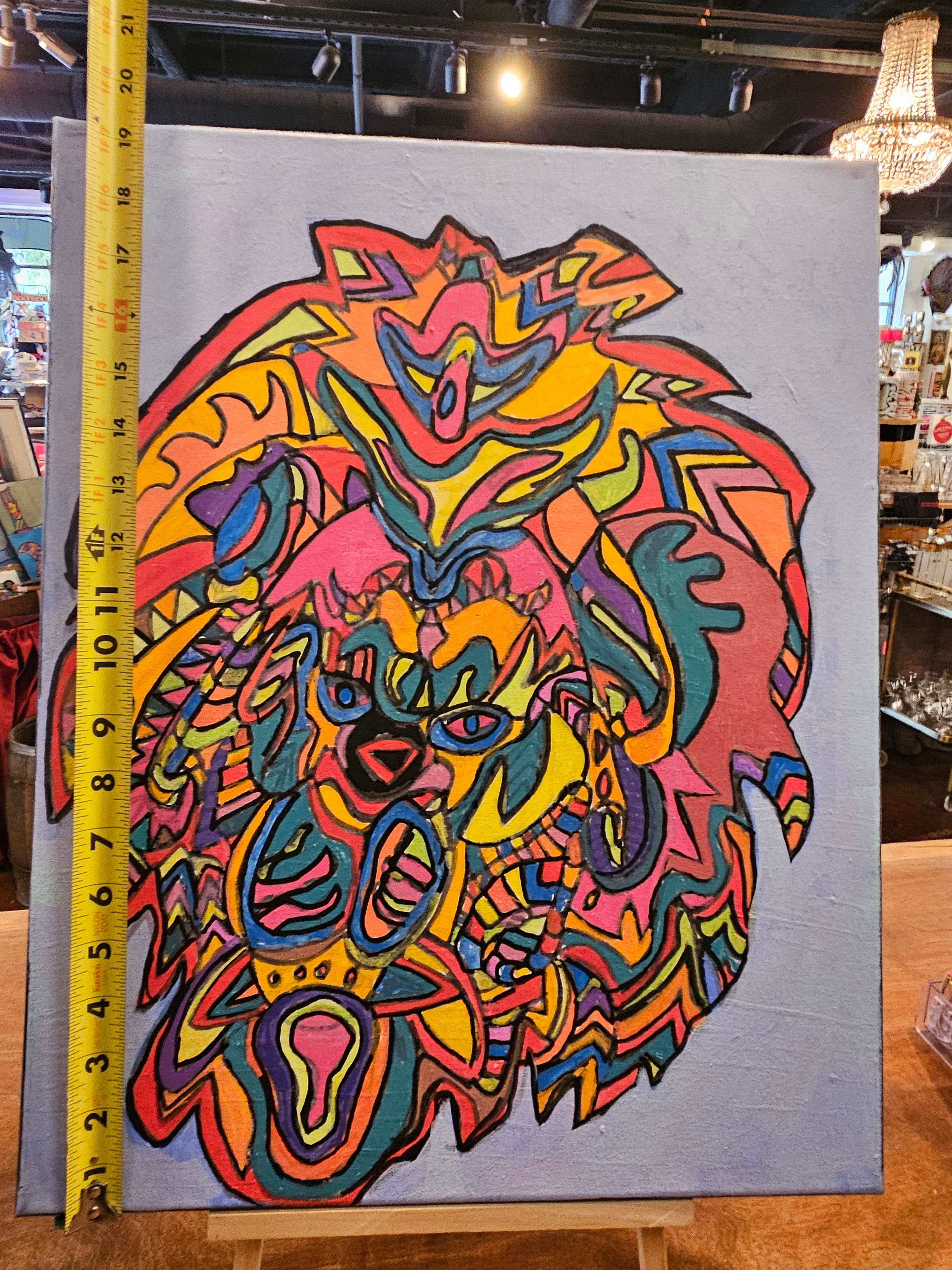 "Lion King Abstract- Scar" by Sequoyah Margroski