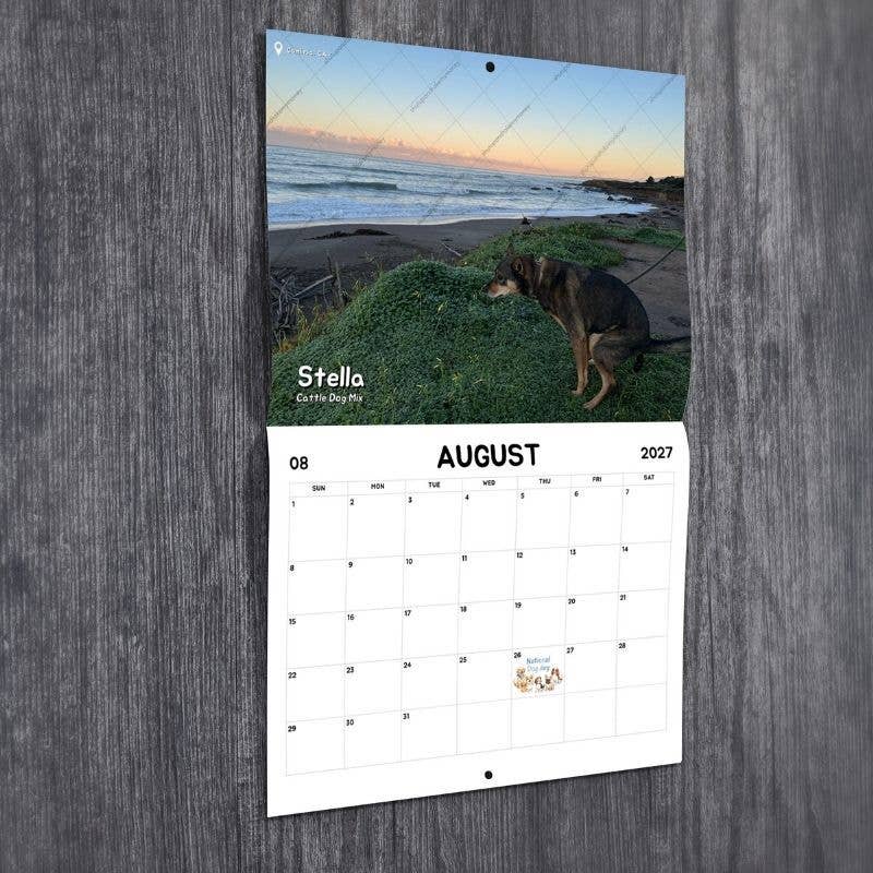 Dogs Pooping in Beautiful Places™ 2027 Calendar - Gag Gift