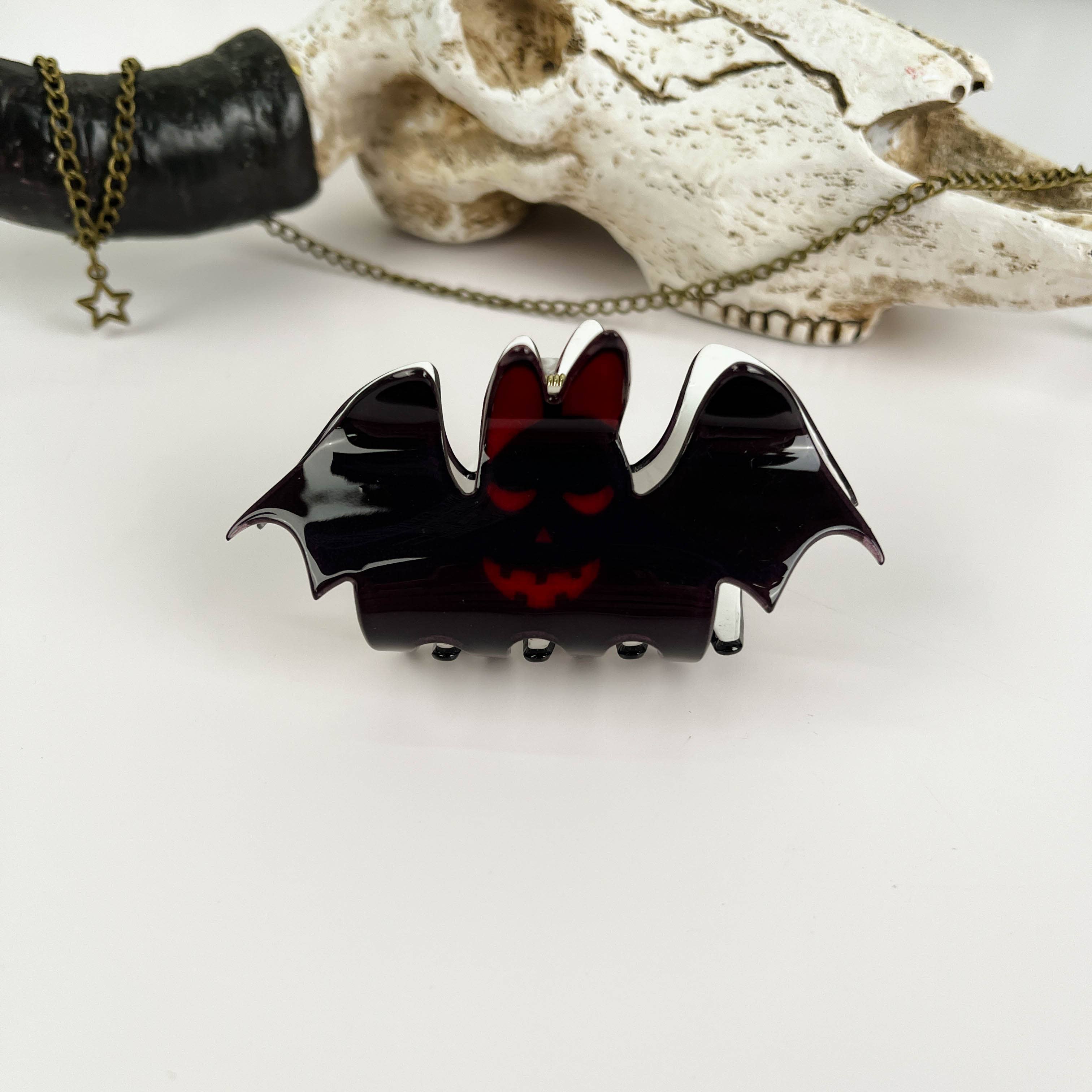 Halloween cute ghost hair claw clip: Bat