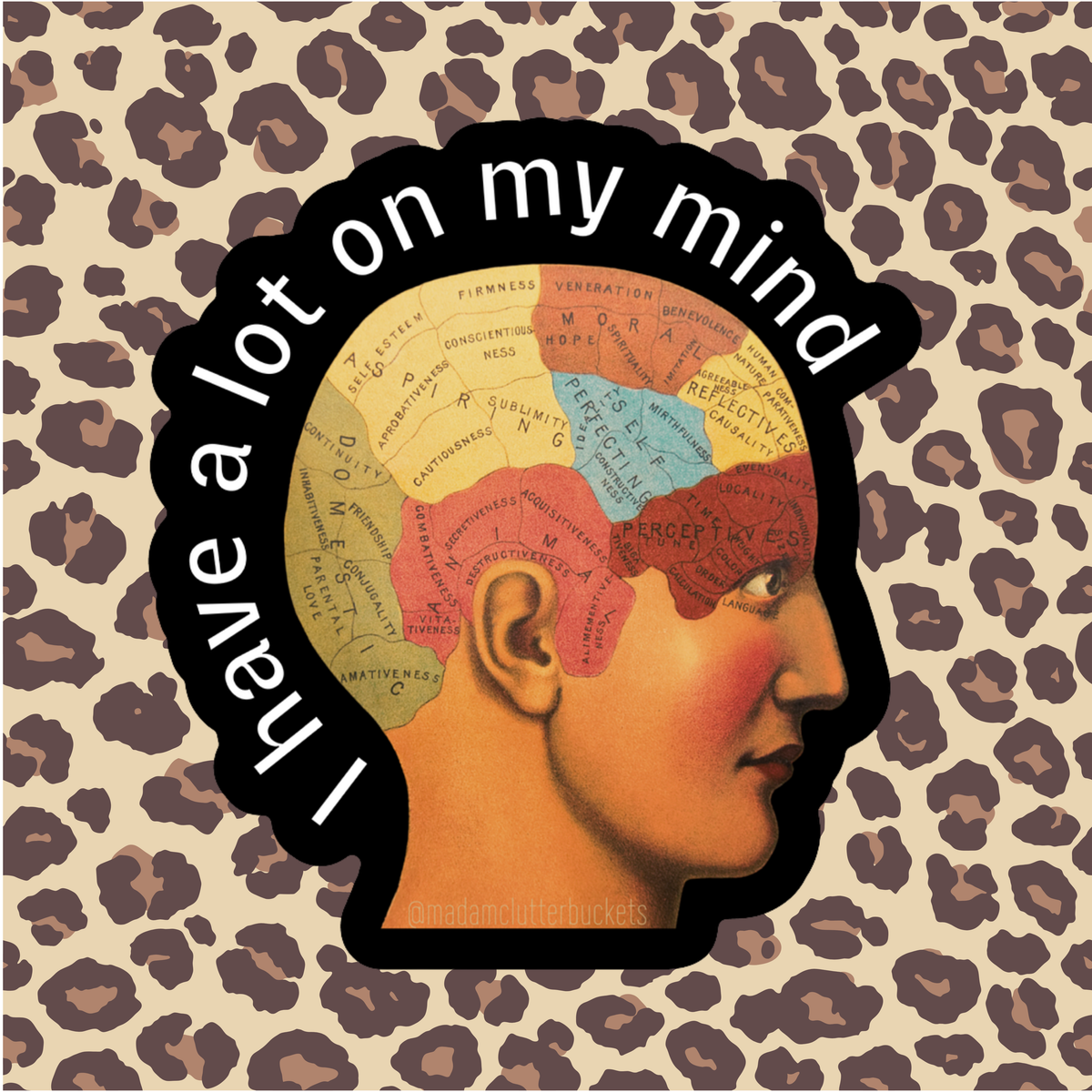 I Have a Lot on My Mind Sticker | Madam Clutterbucket's Neurodiverse ...