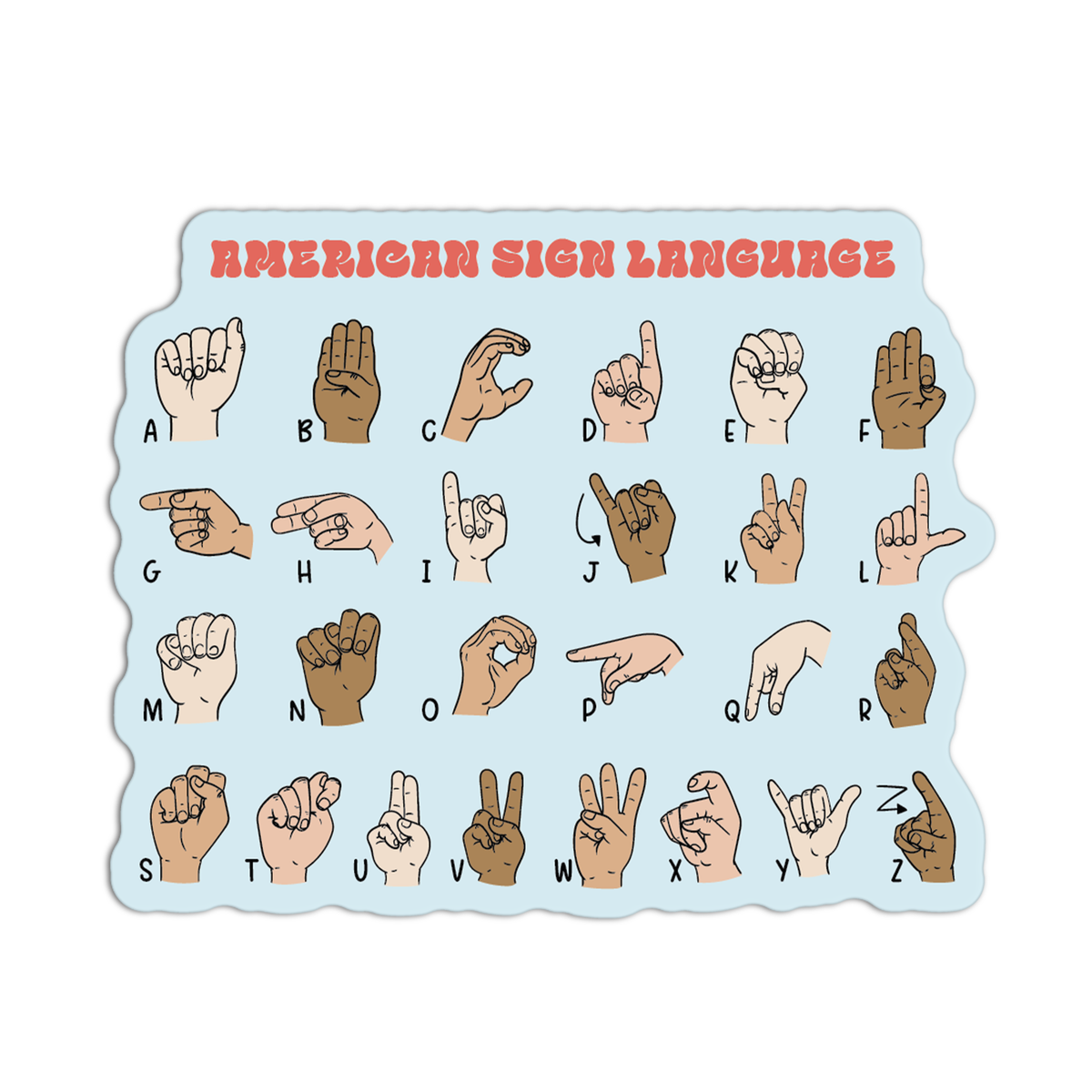 Bucket Asl American Sign Language New Asl Stickers | Madam Clutterbucket's ...