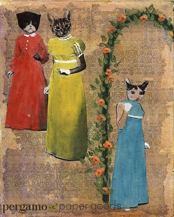 Sassy Cats 8X10 Art Print: 8 X 10"