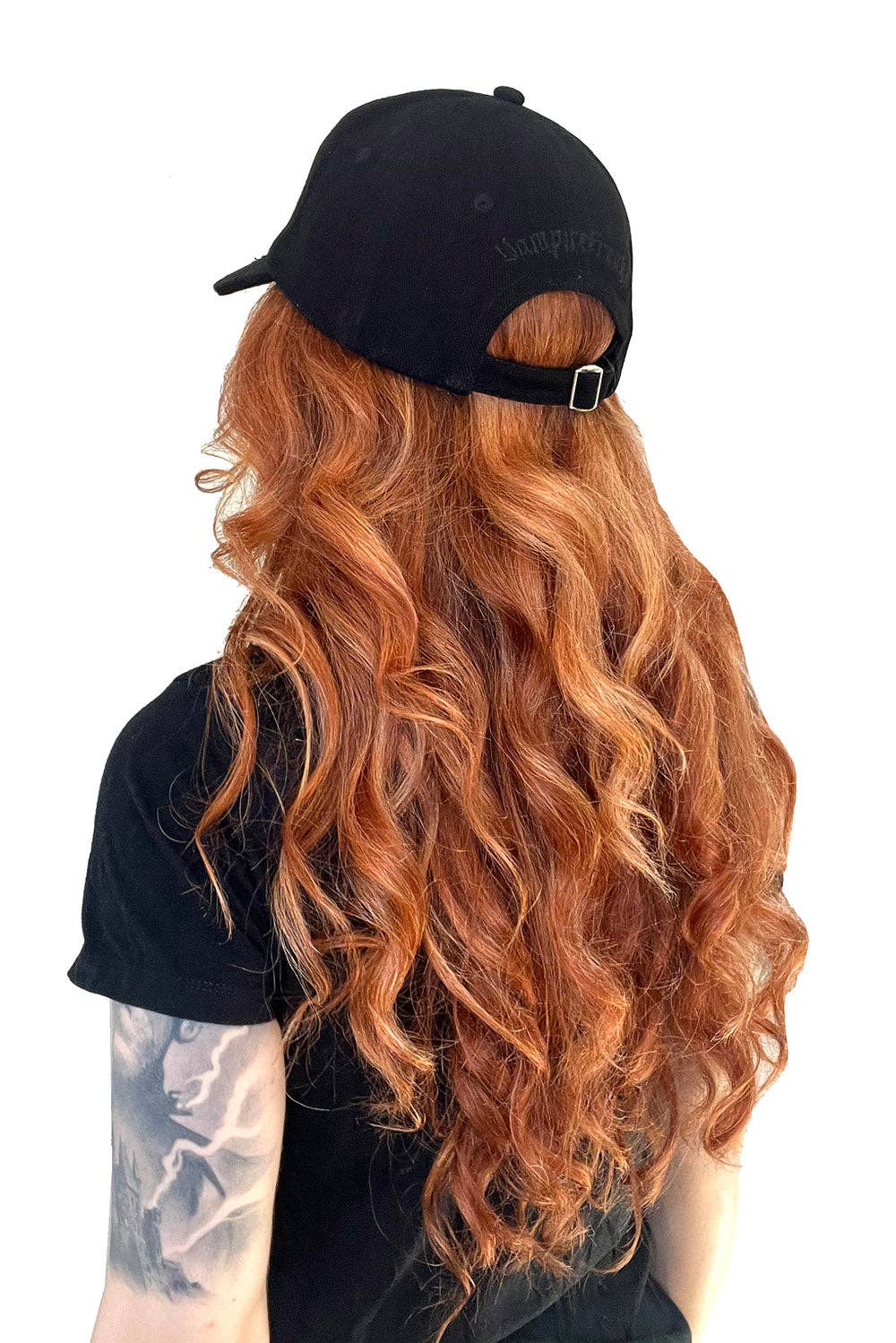 Vampire Bat Pierced Baseball Cap Black