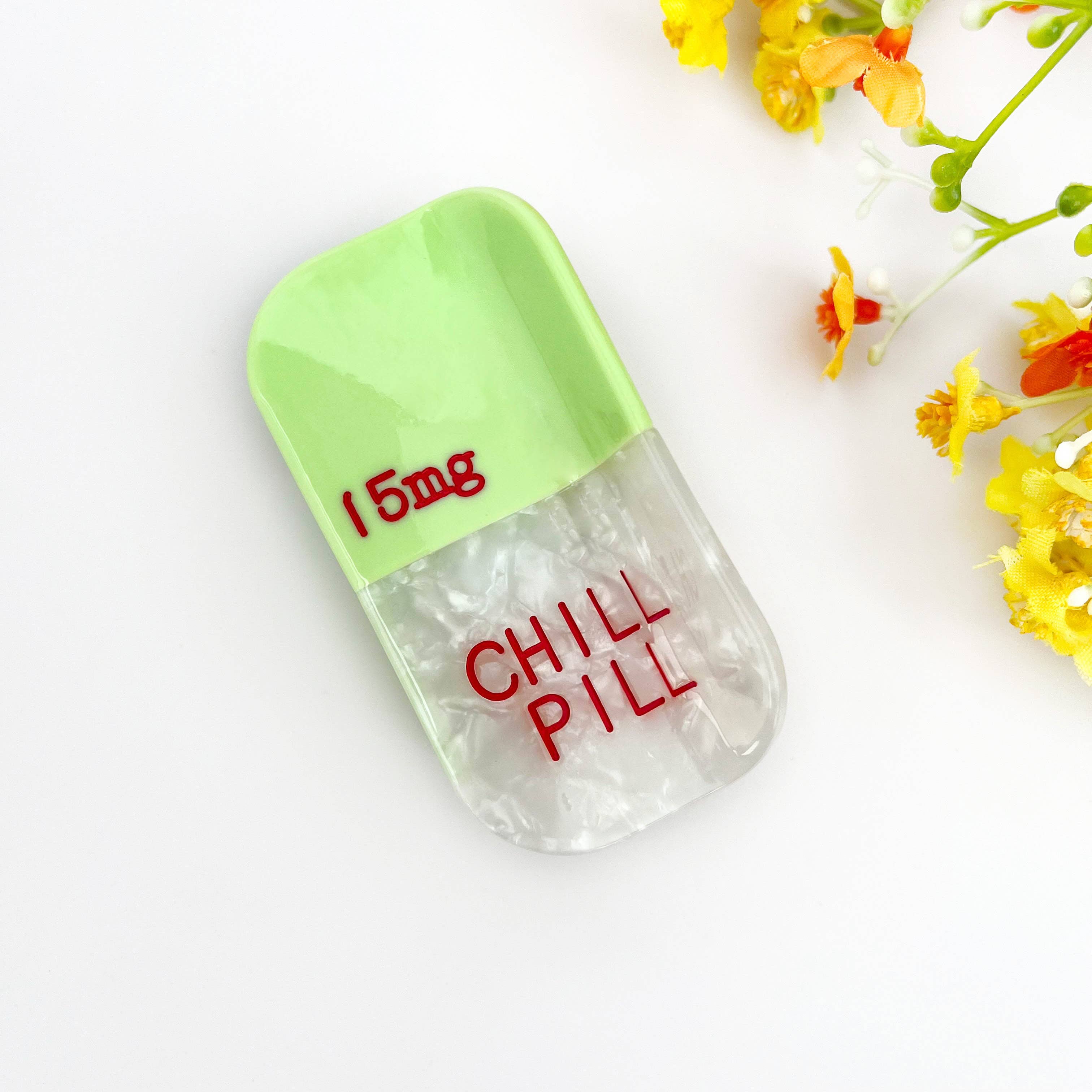 Sweet Dream Sleep Pill Acetate Hair Claw Clip: Blue