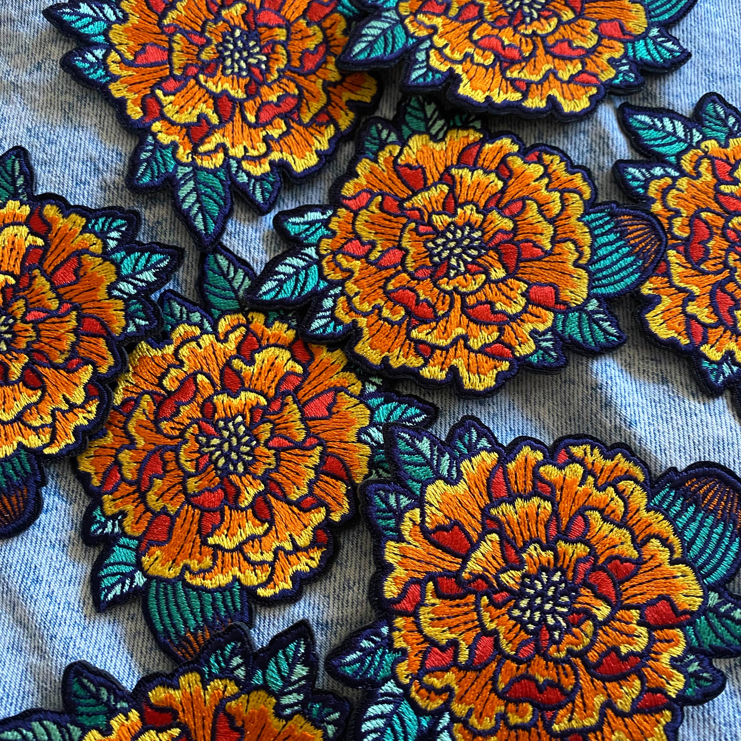 Marigold Embroidered Patch