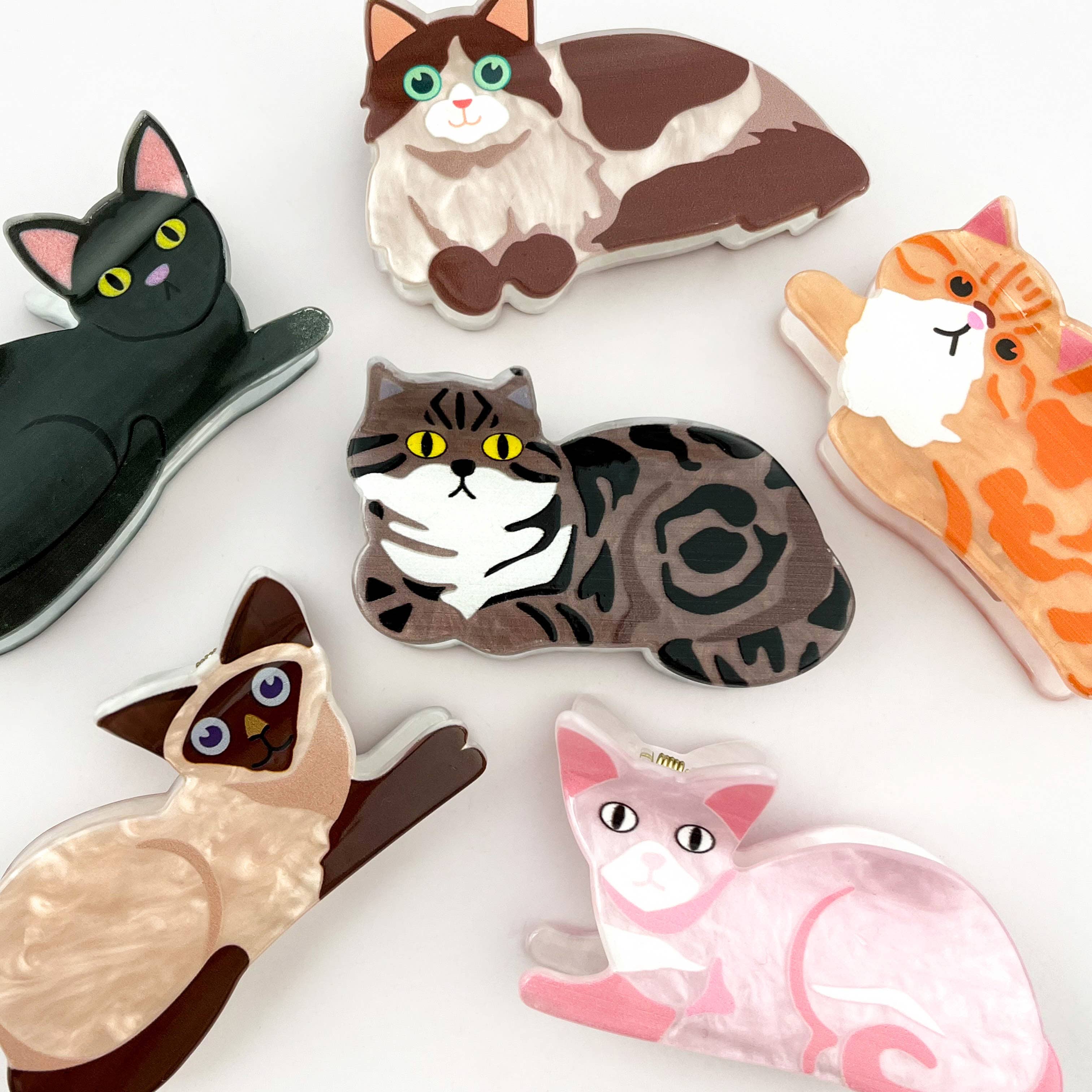 Cute Cat Claw Clip, Animal Hair Clip: Brown