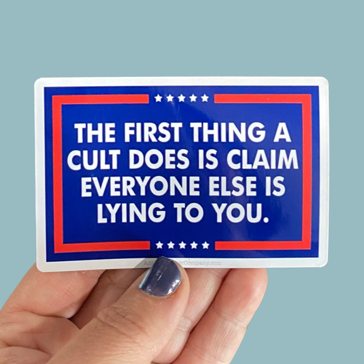 The first thing a cult does sticker | Madam Clutterbucket's ...