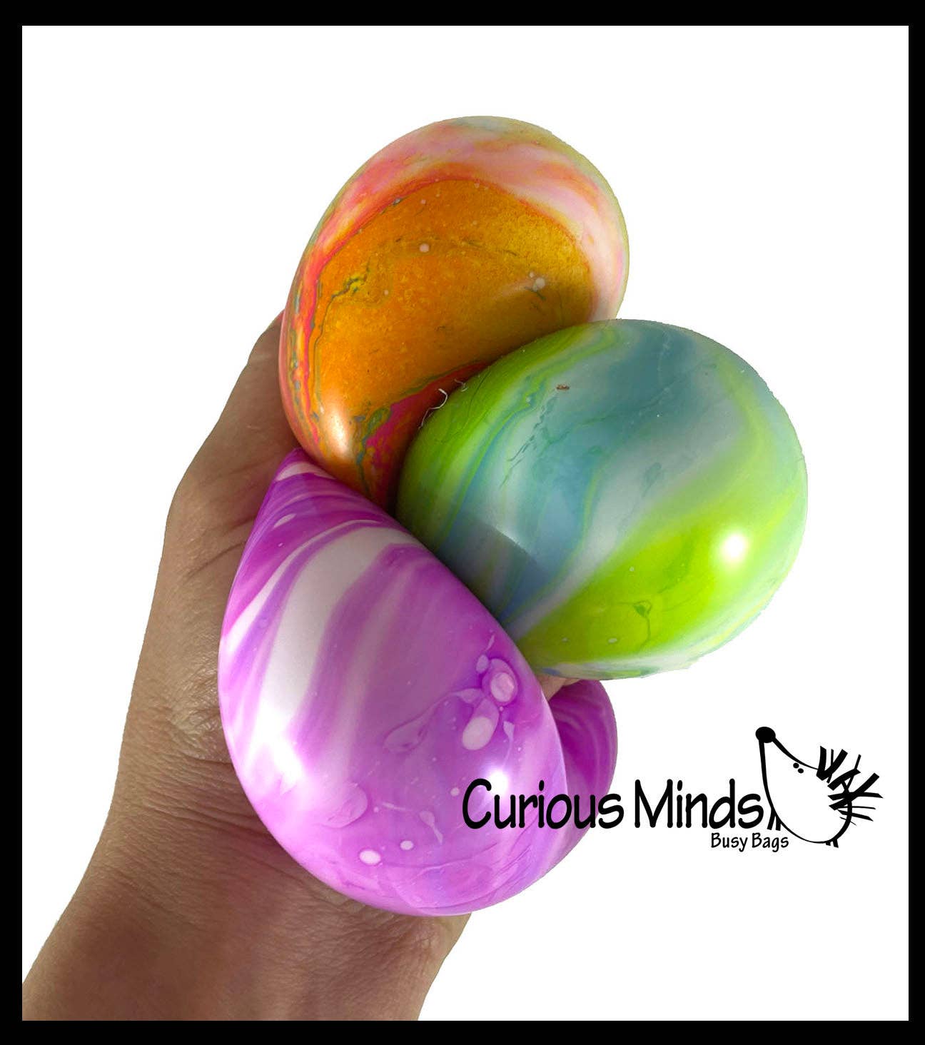 Marble Swirl Soft Doh Filled Stretch Ball - Ultra Squishy