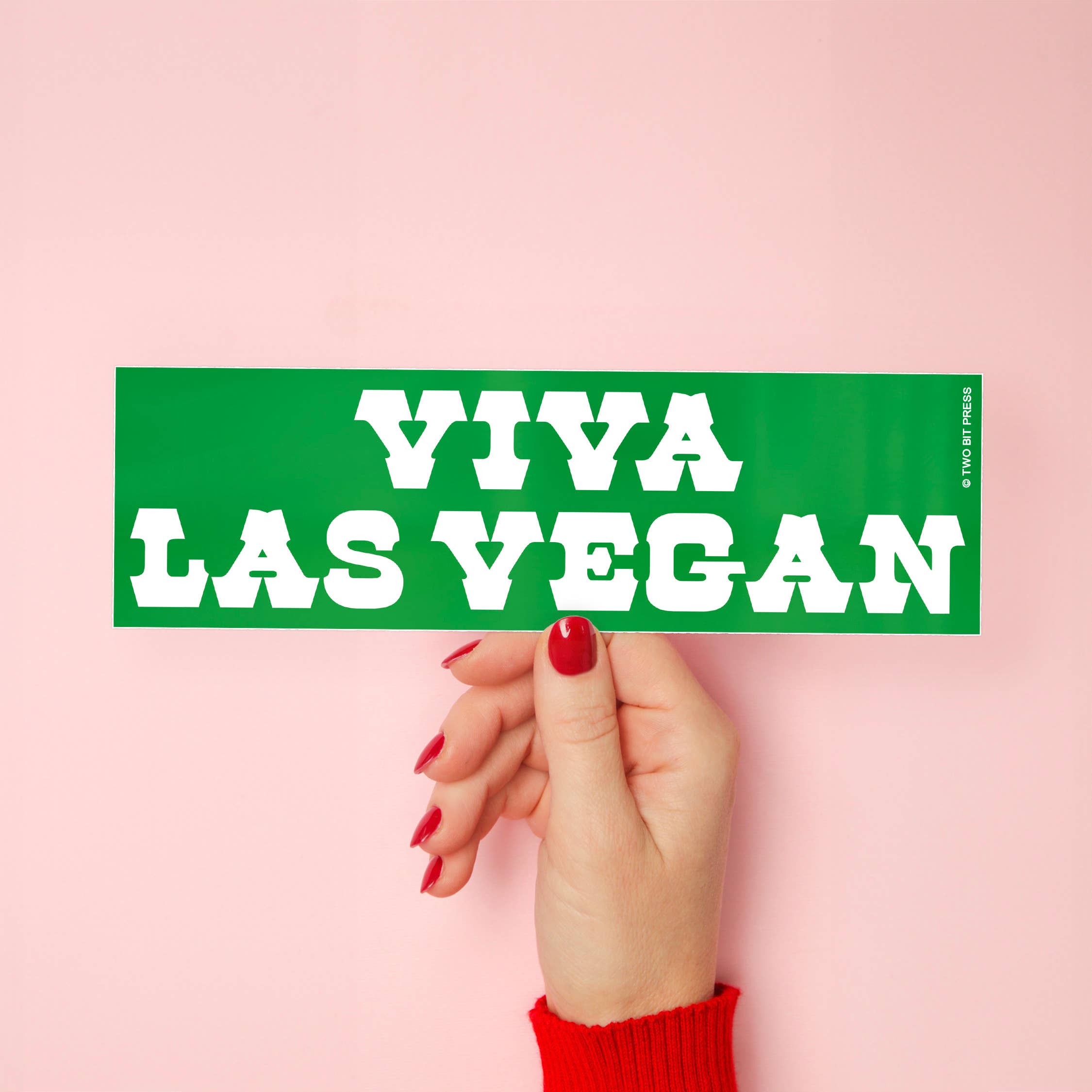 Viva Las VEGAN Bumper Sticker - Funny Food Vintage Style