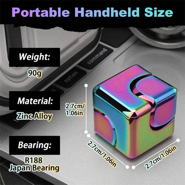 Spinning Metal Orbit Cube Fidget Toy