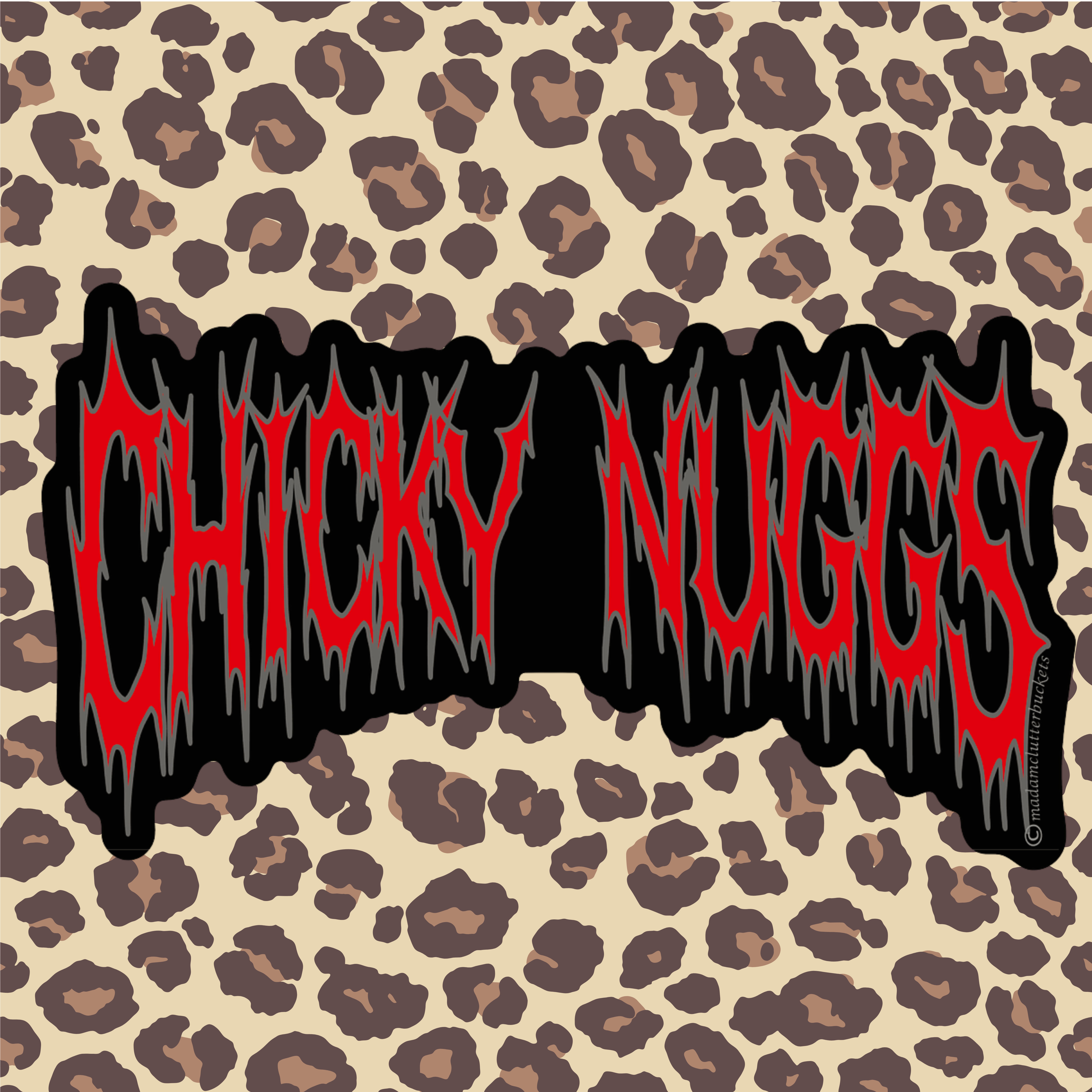 Chicky Nuggs Gone Metal Sticker
