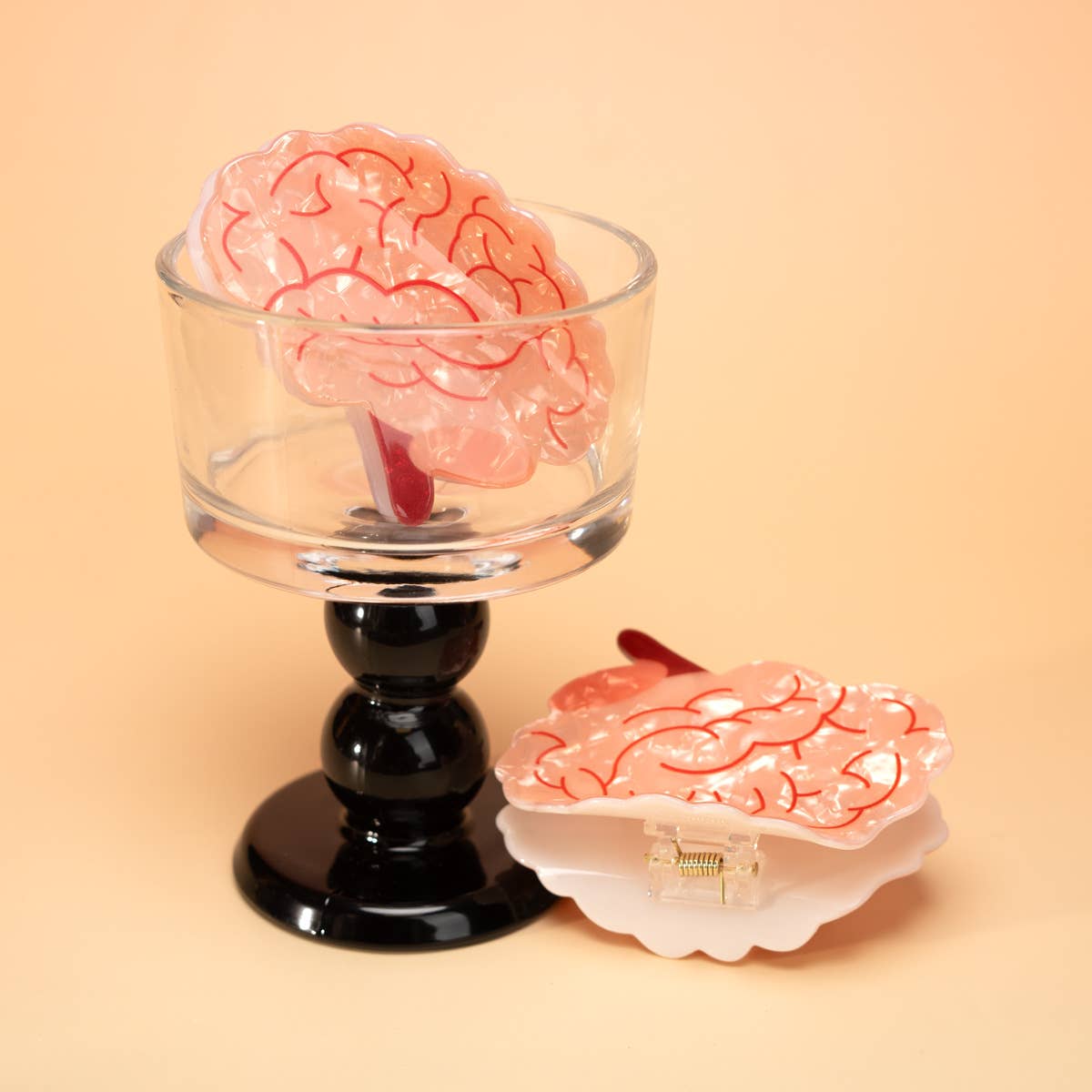 Quirky Brain Pattern Hair Claw Clip- Medical Anatomical : Brain