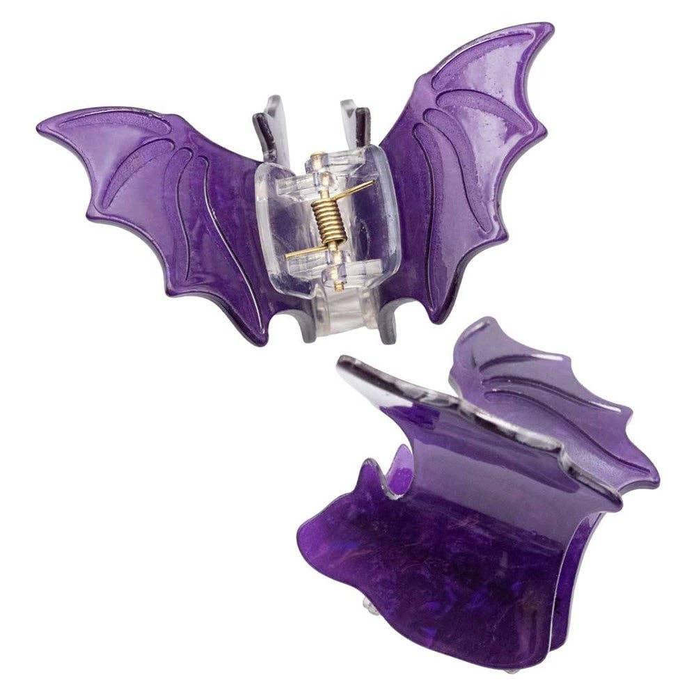 Bat Med Claw Clip Set Purple