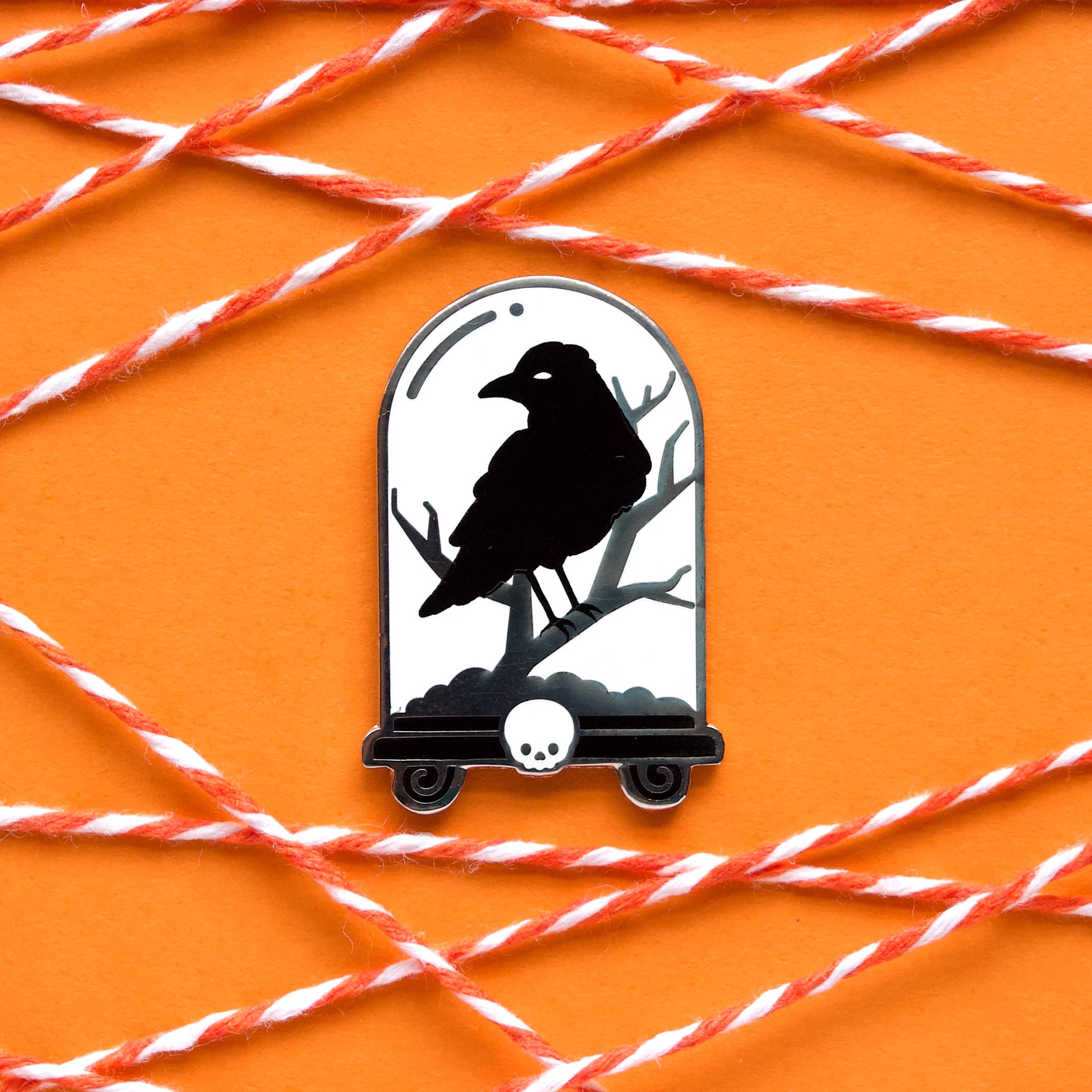 Raven Cloche Hard Enamel Pin