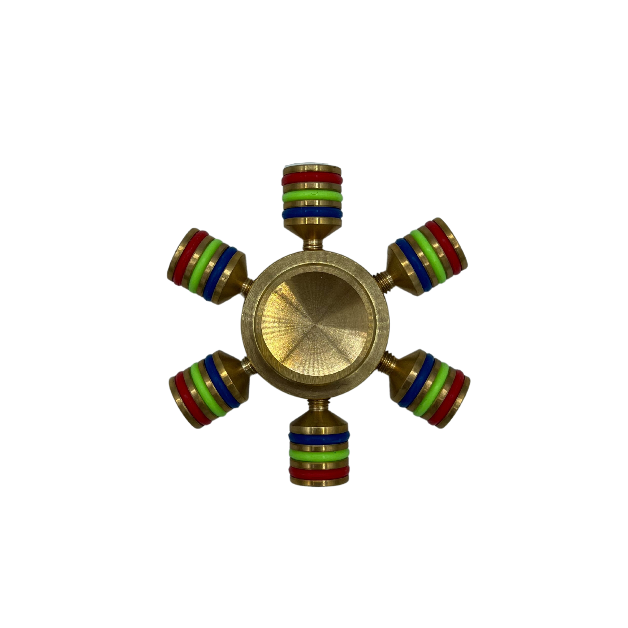 Brass Hexagonal Detachable Rudder Fidget Spinner