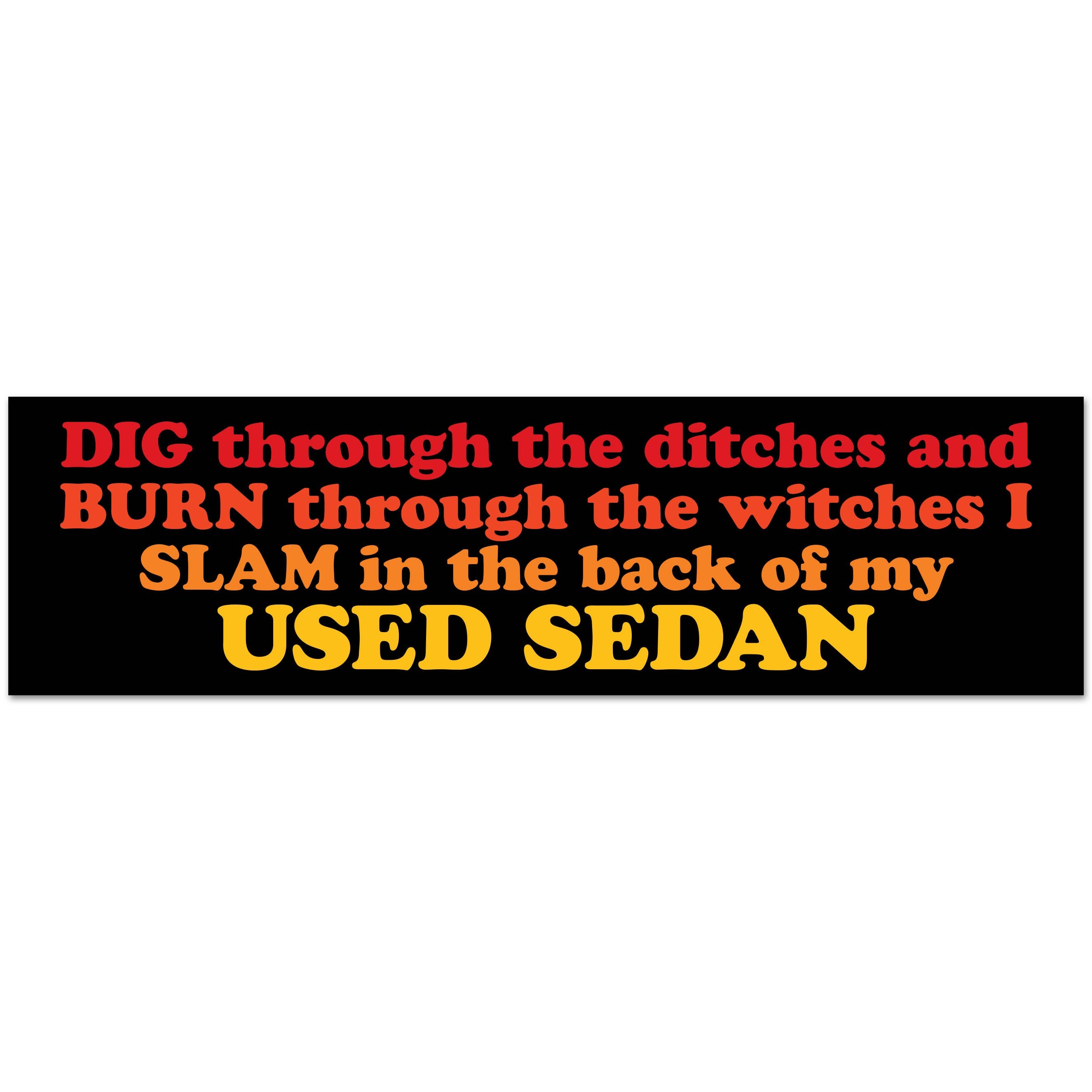 Used Sedan Dragula Vinyl Sticker