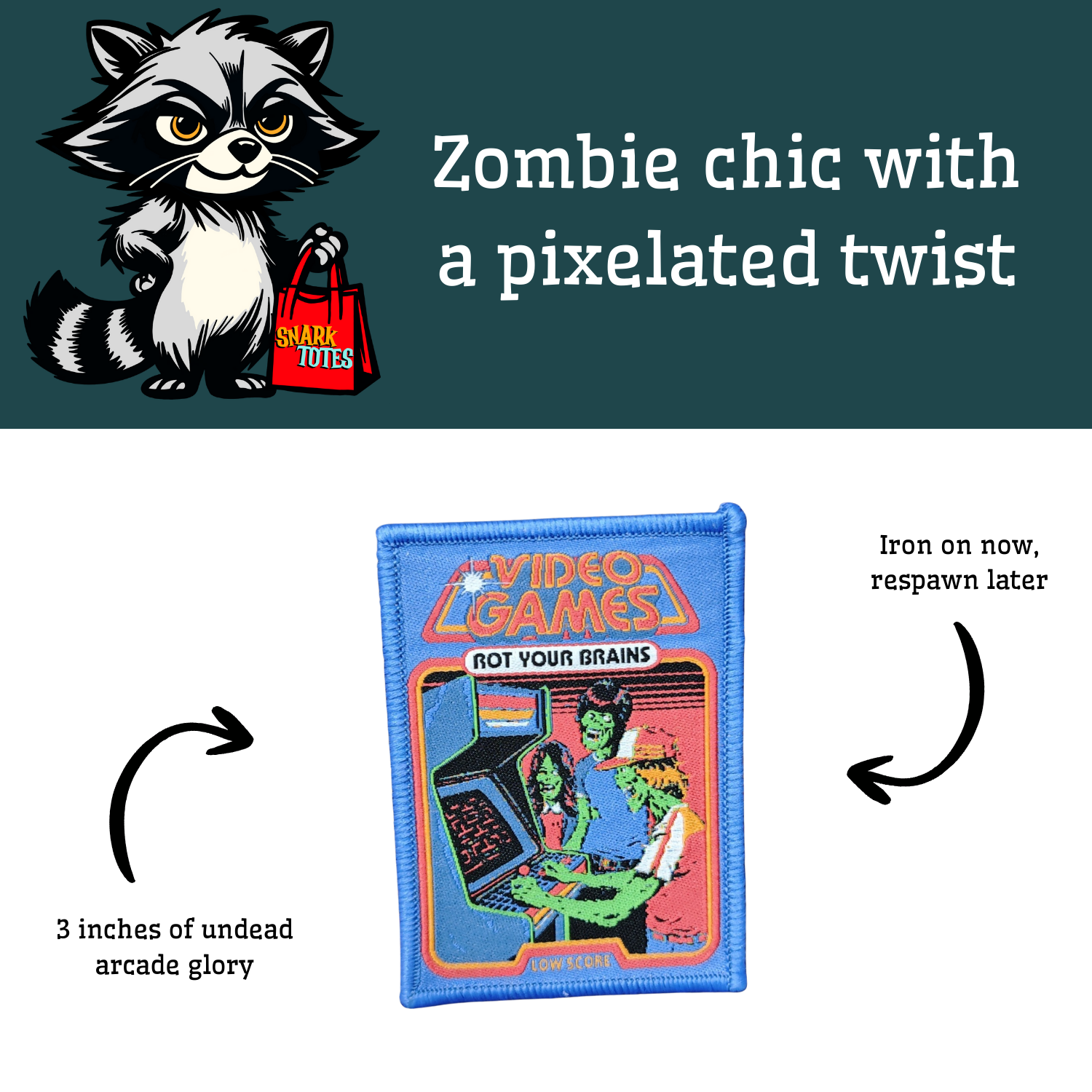 Video Games Rot Your Brains Iron-On Patch