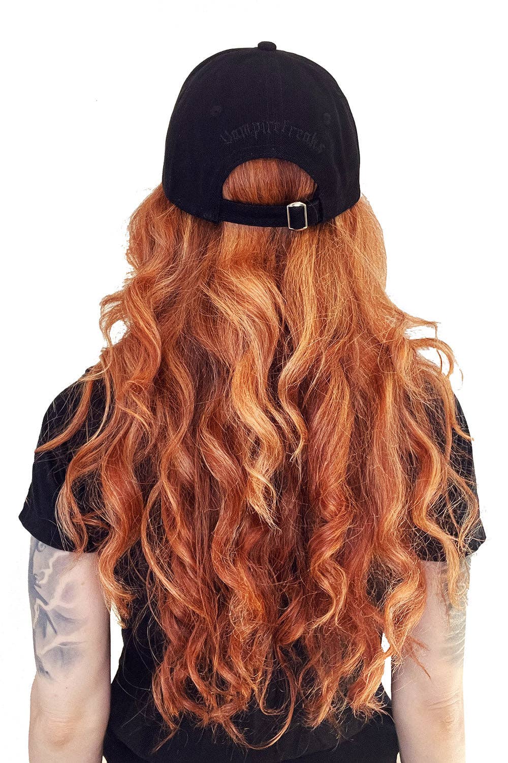 Vampire Bat Pierced Baseball Cap Black