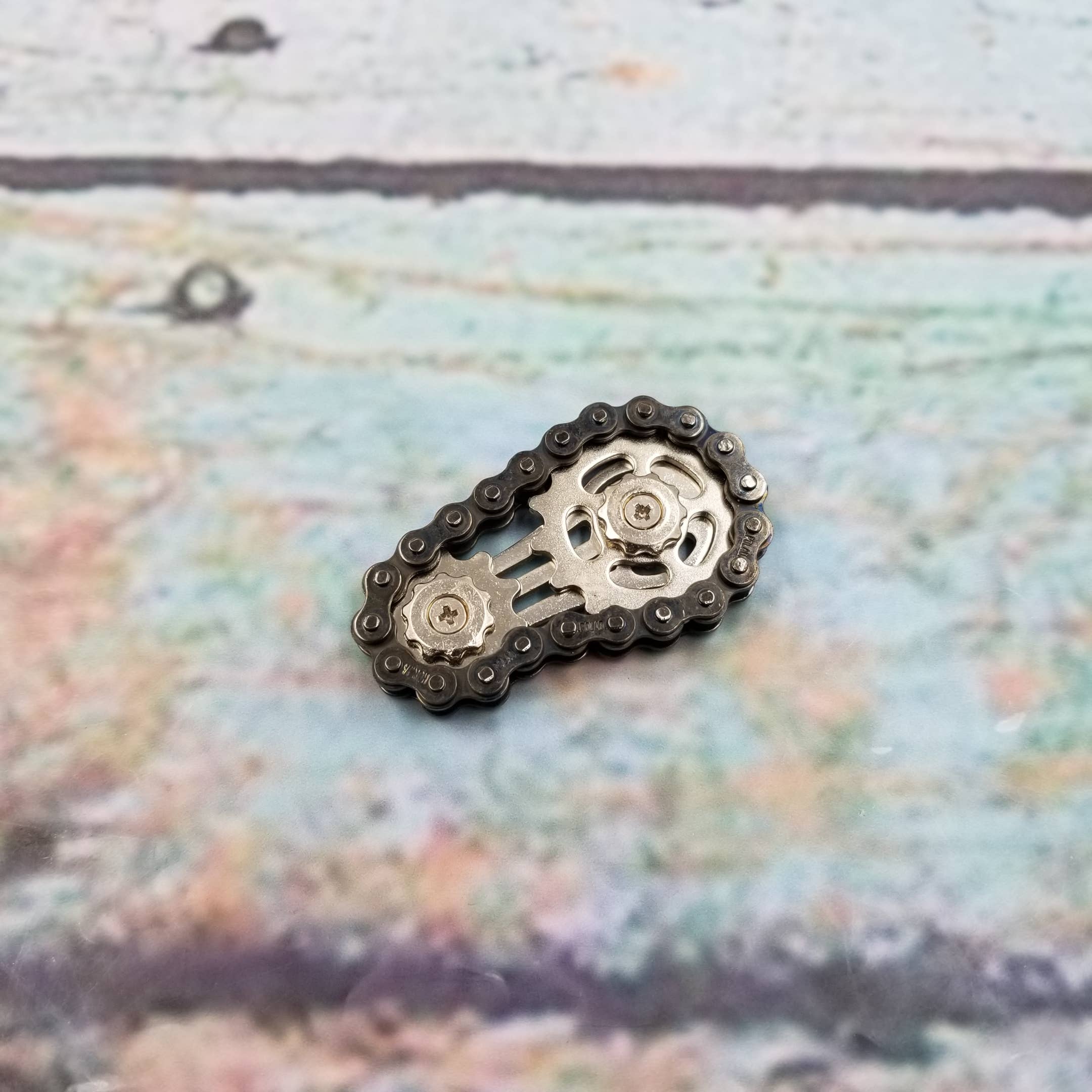 Metal Bicycle Chain Decompression Toy Fidget Toy: Gold