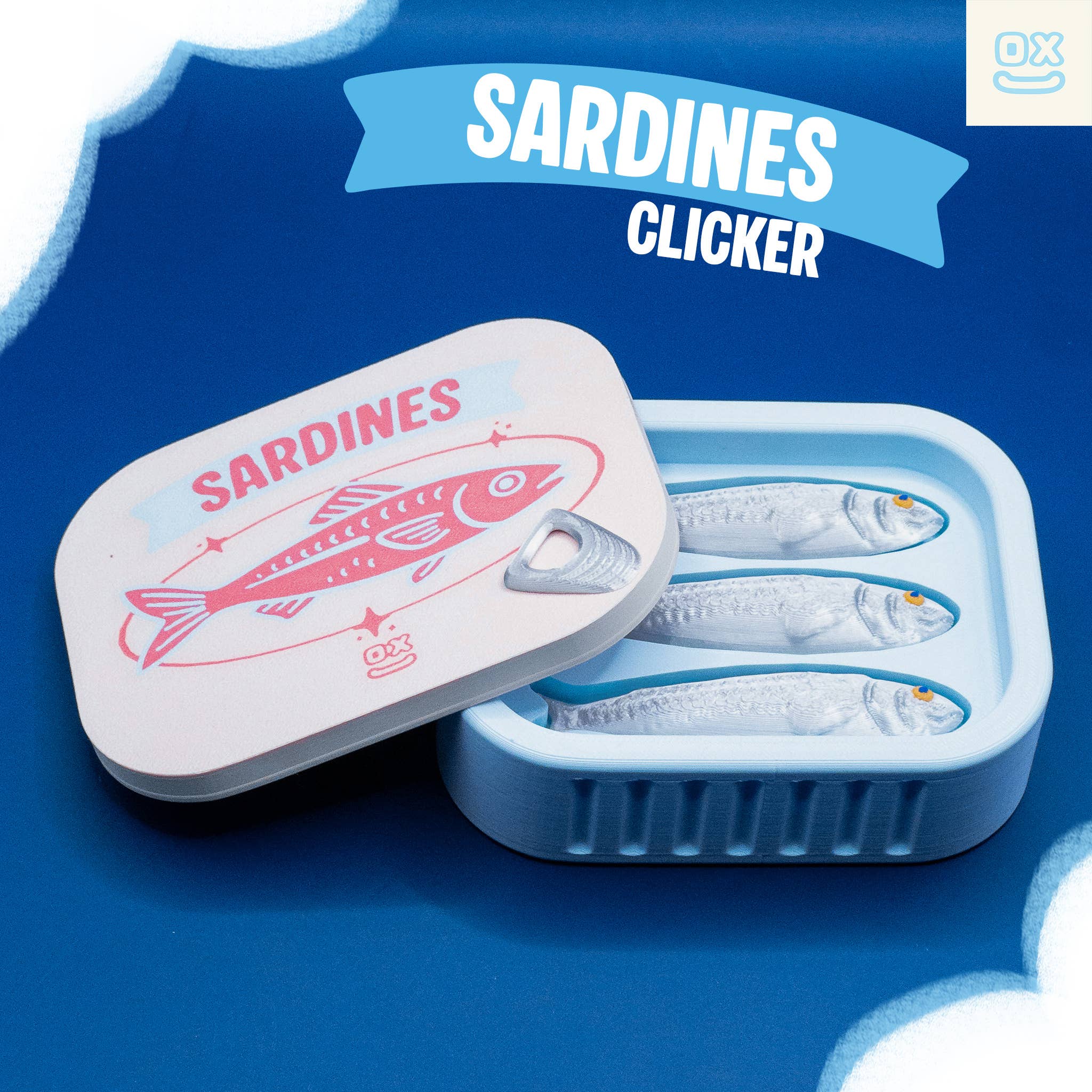Sardine Can Fidget Clicker Toy 3D Print