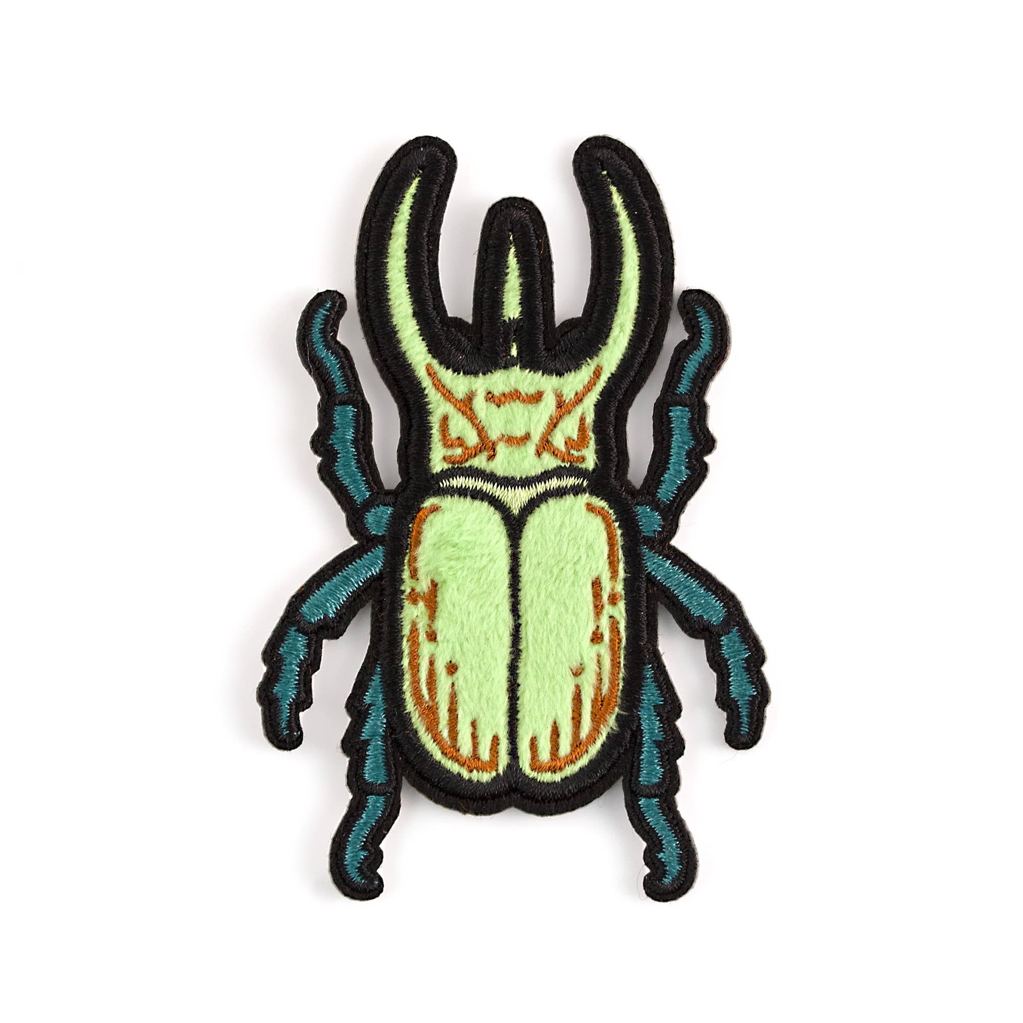 Beetle Fuzzy Plush Patch -Adhesive Backed for Sewing On