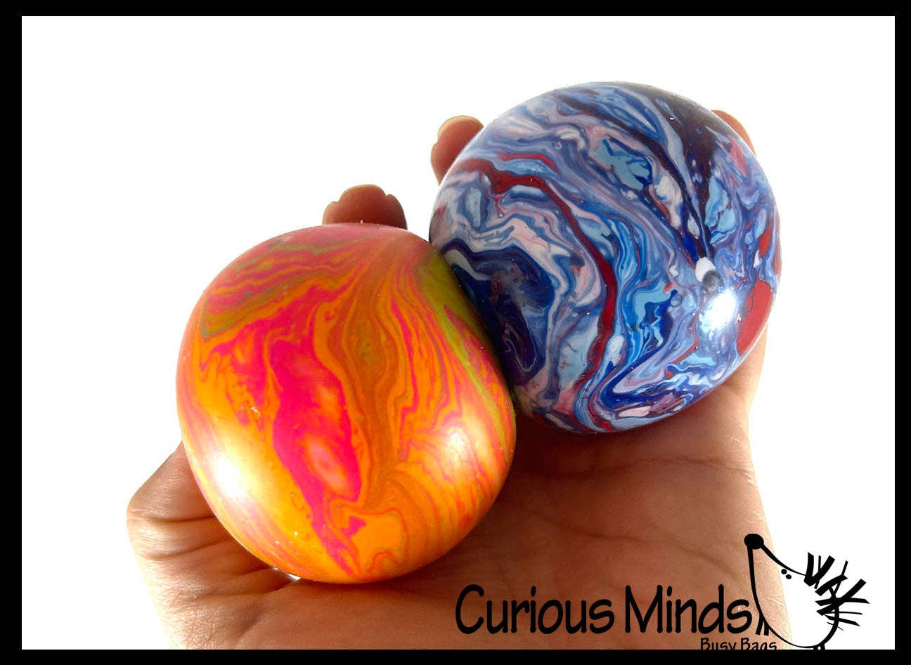 Marble Swirl Soft Doh Filled Stretch Ball - Ultra Squishy