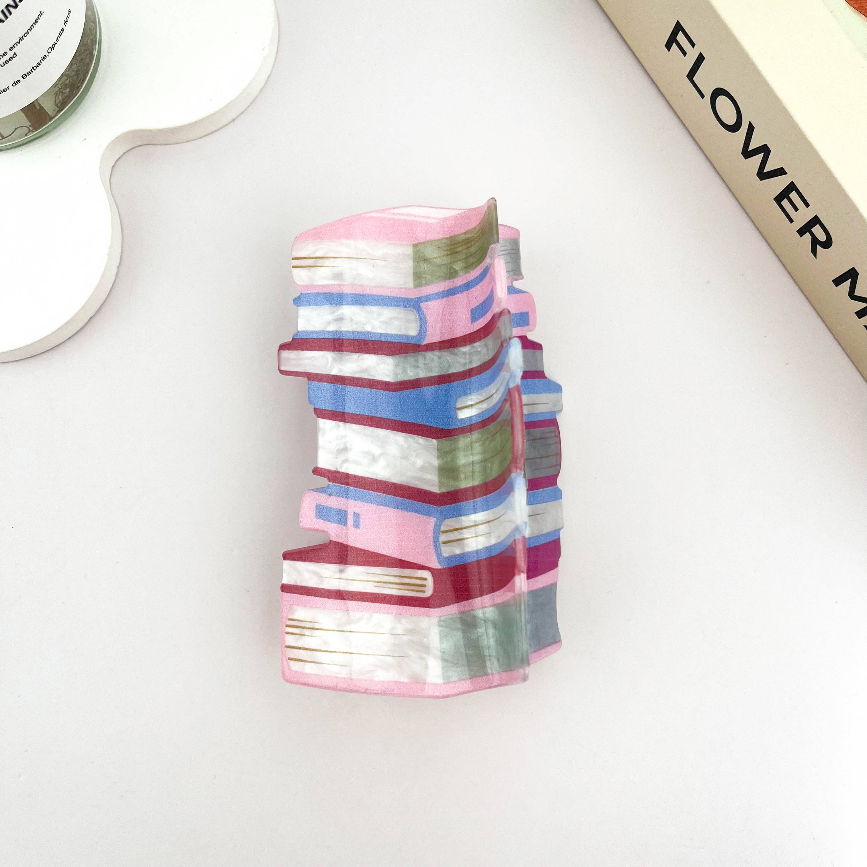 Oversize Lost in Ocean Books Hair Claw Clip: A