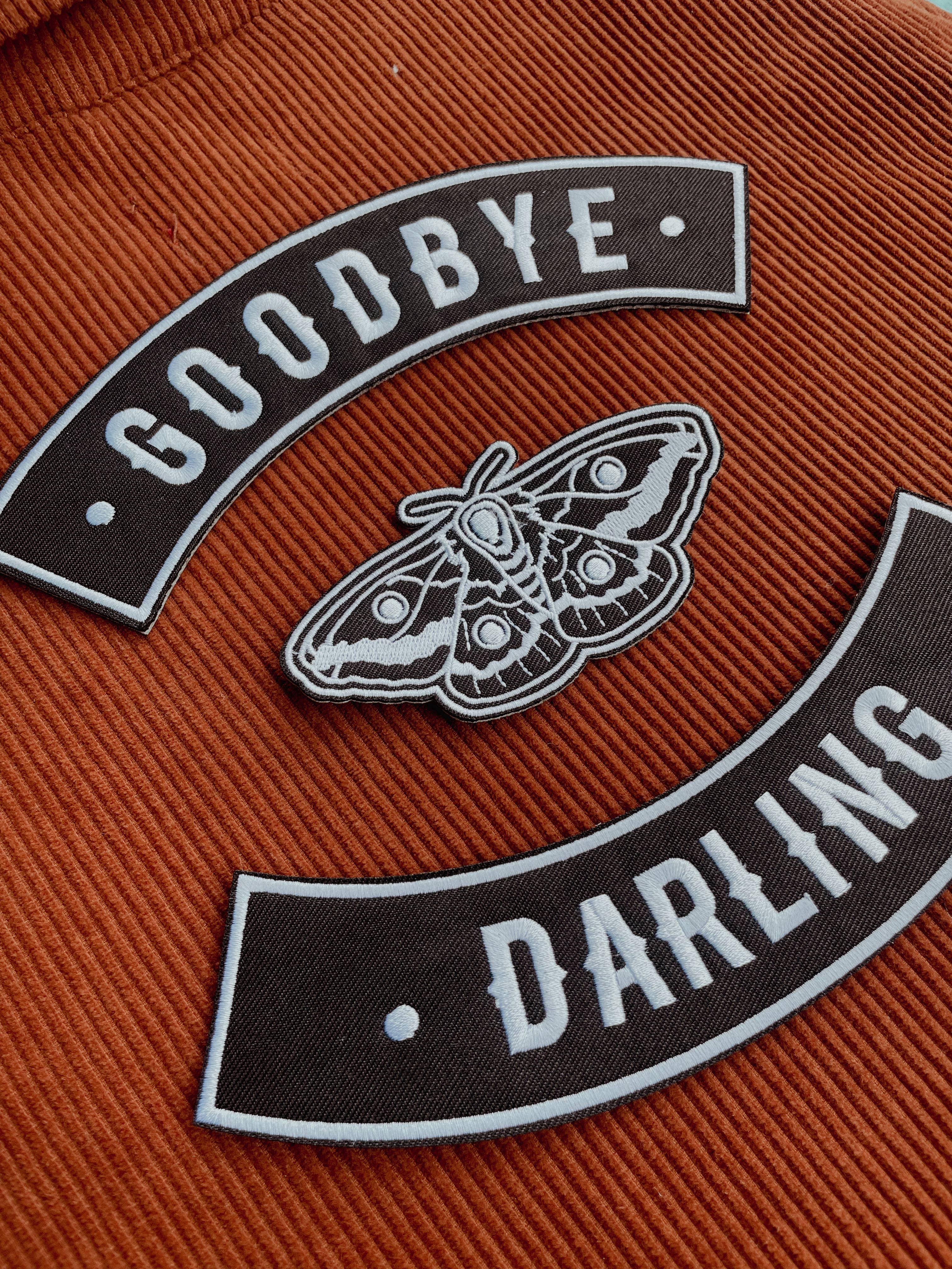 Darling - Large Embroidered Iron-On Patch