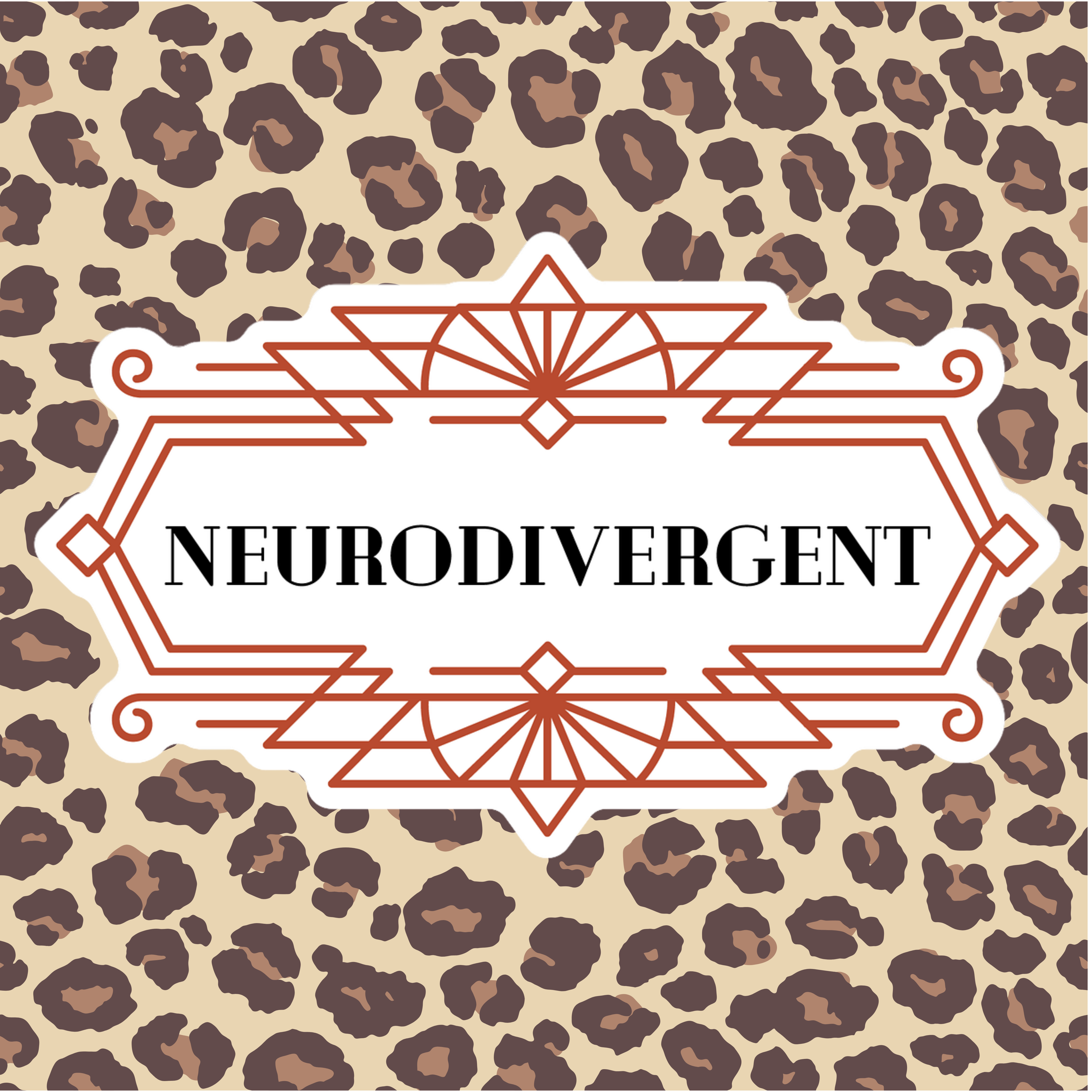 Art Deco Neurodivergent Sticker - Two Sizes