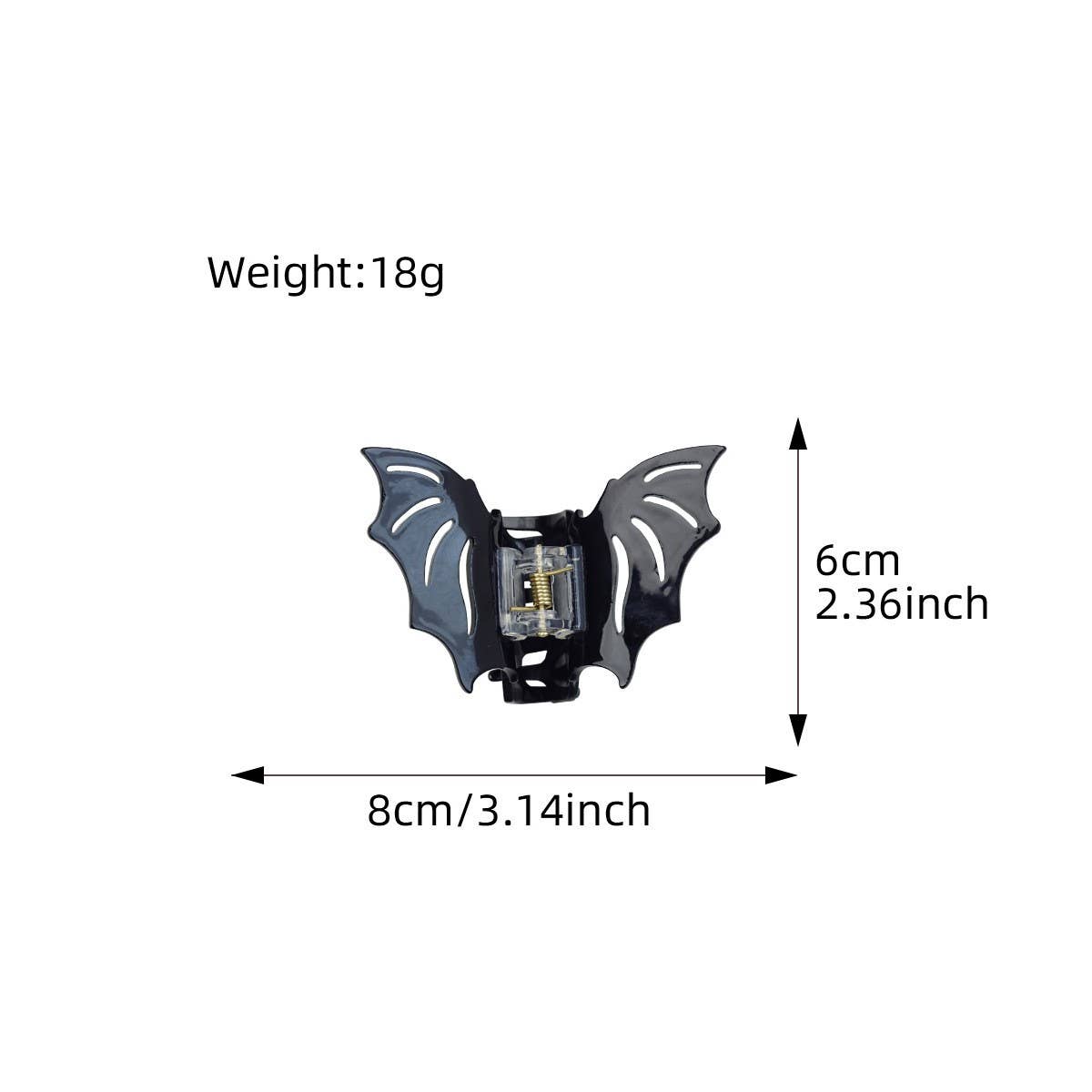 Black BAT WINGS GOTHIC HAIR CLAW
