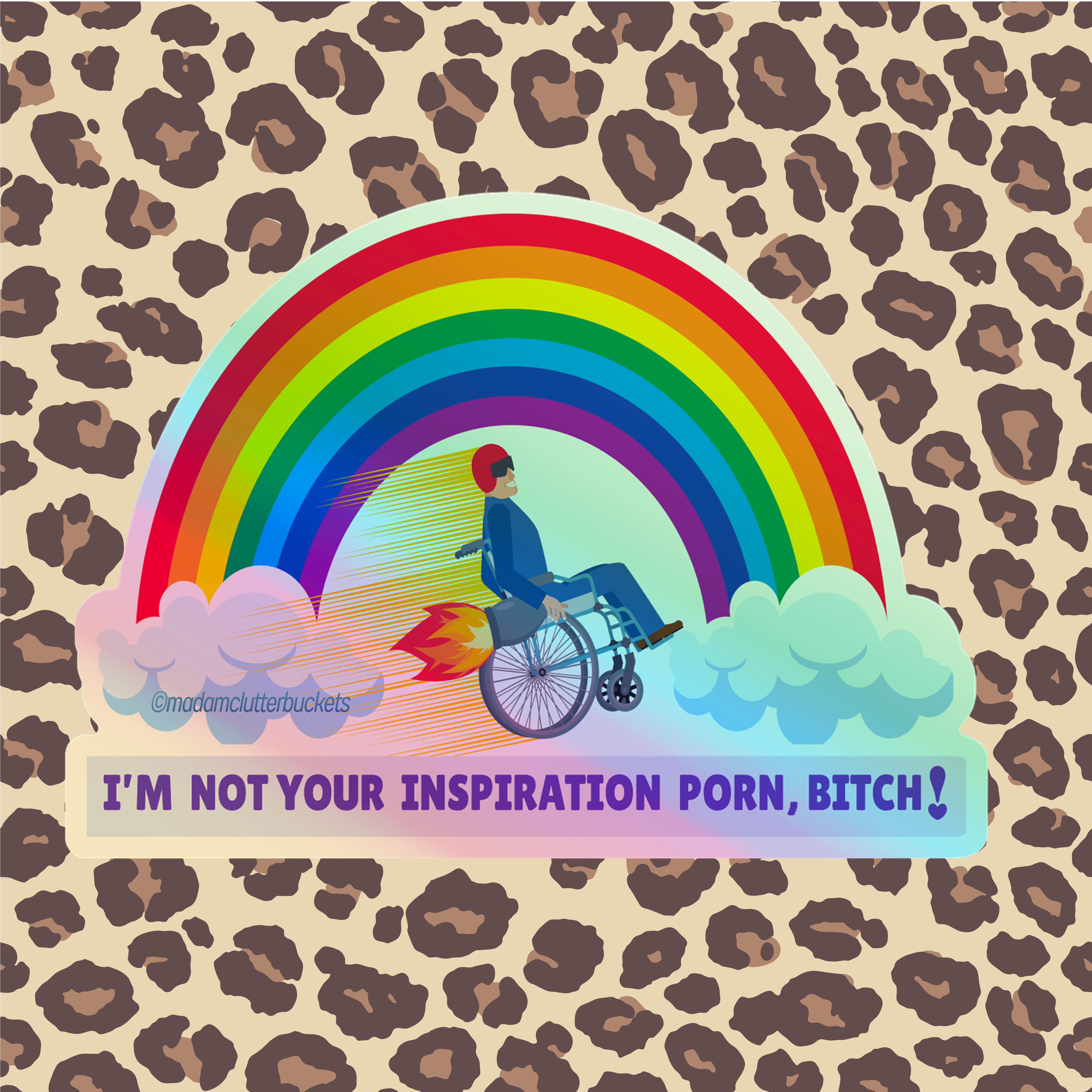 Inspiration Porn Holographic Sticker