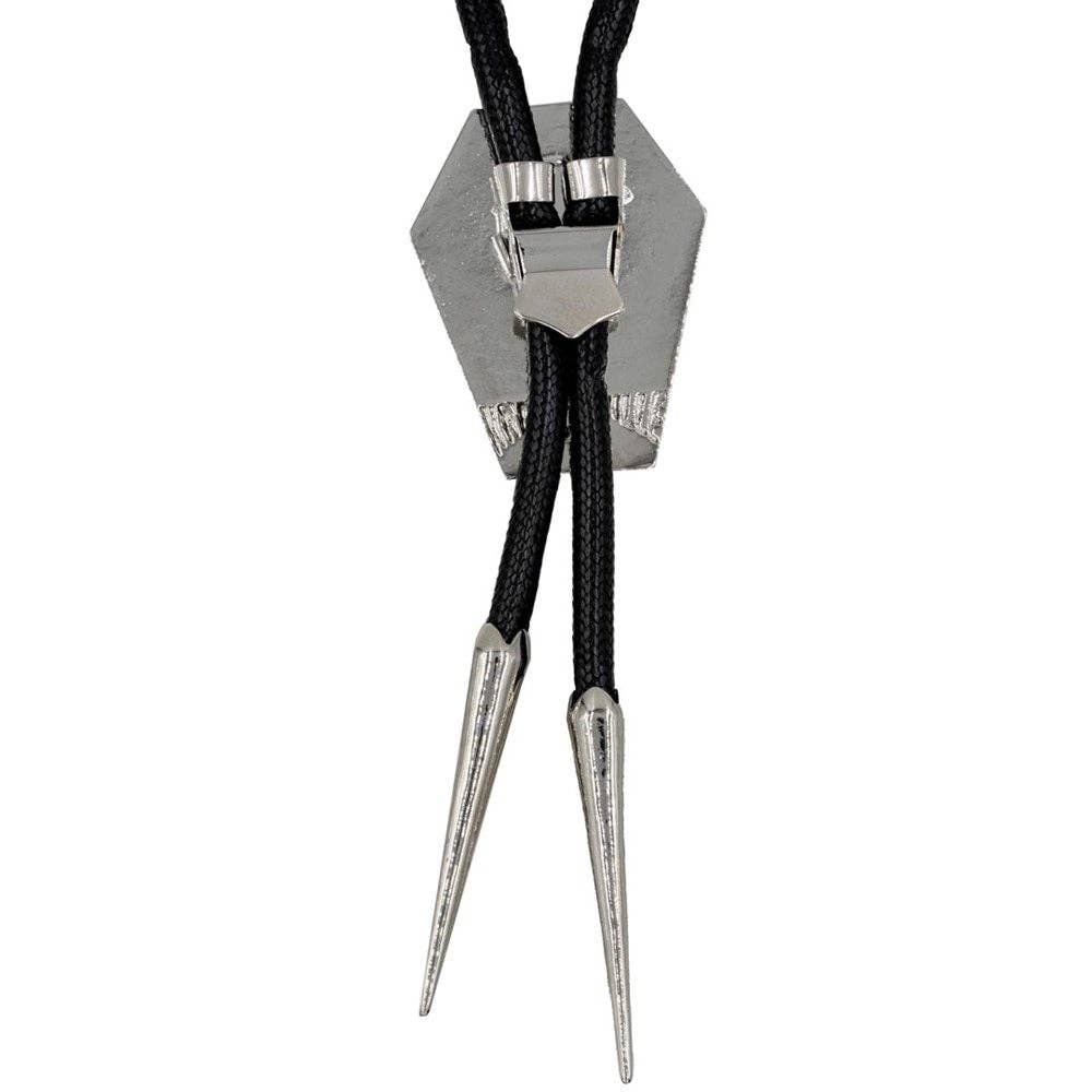 Coffin Skull Bones Bolo Western Tie