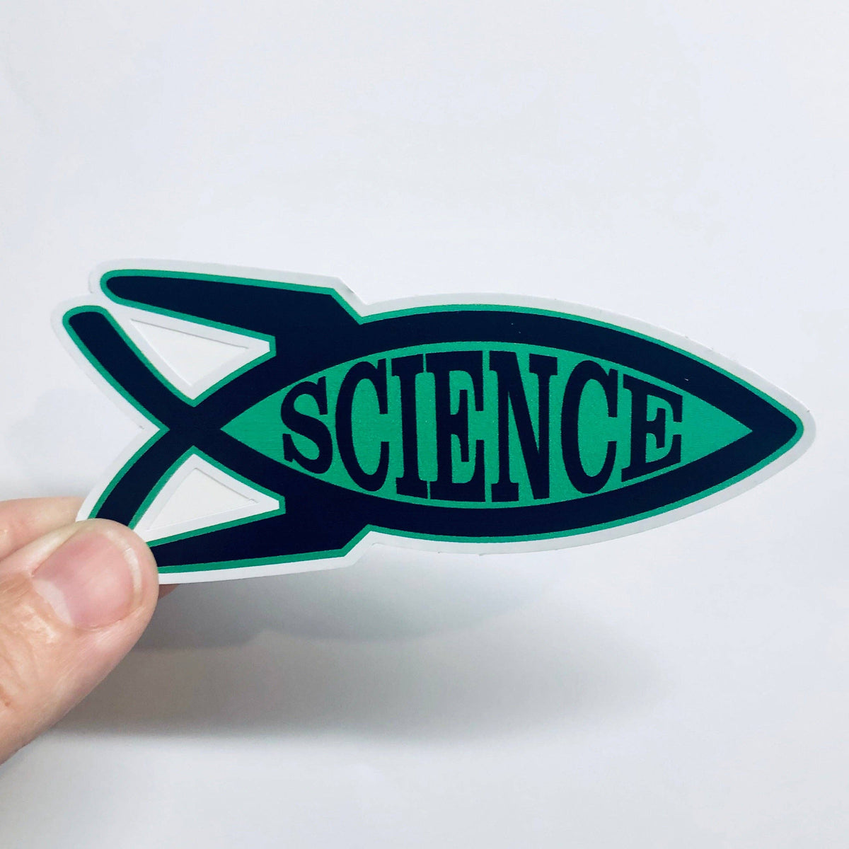 Science rocket fish sticker | Madam Clutterbucket's Neurodiverse Universe