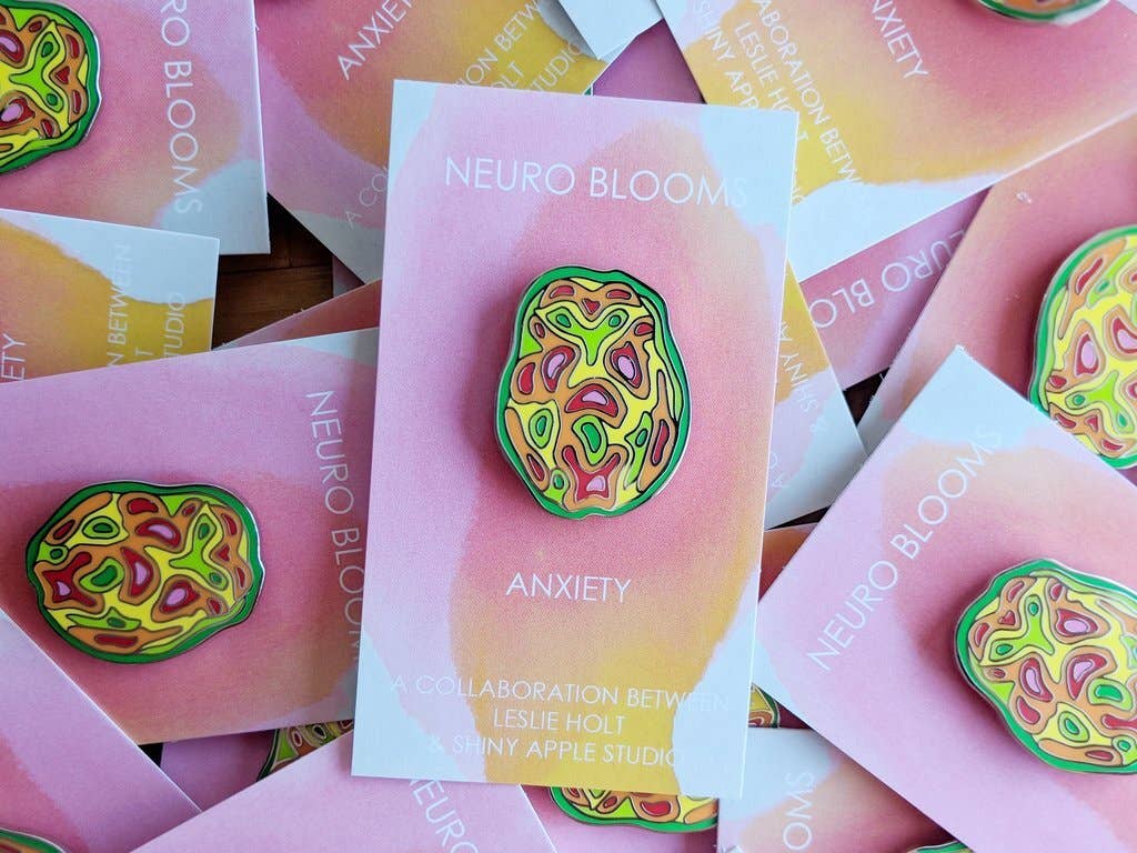 Anxiety Enamel Pins