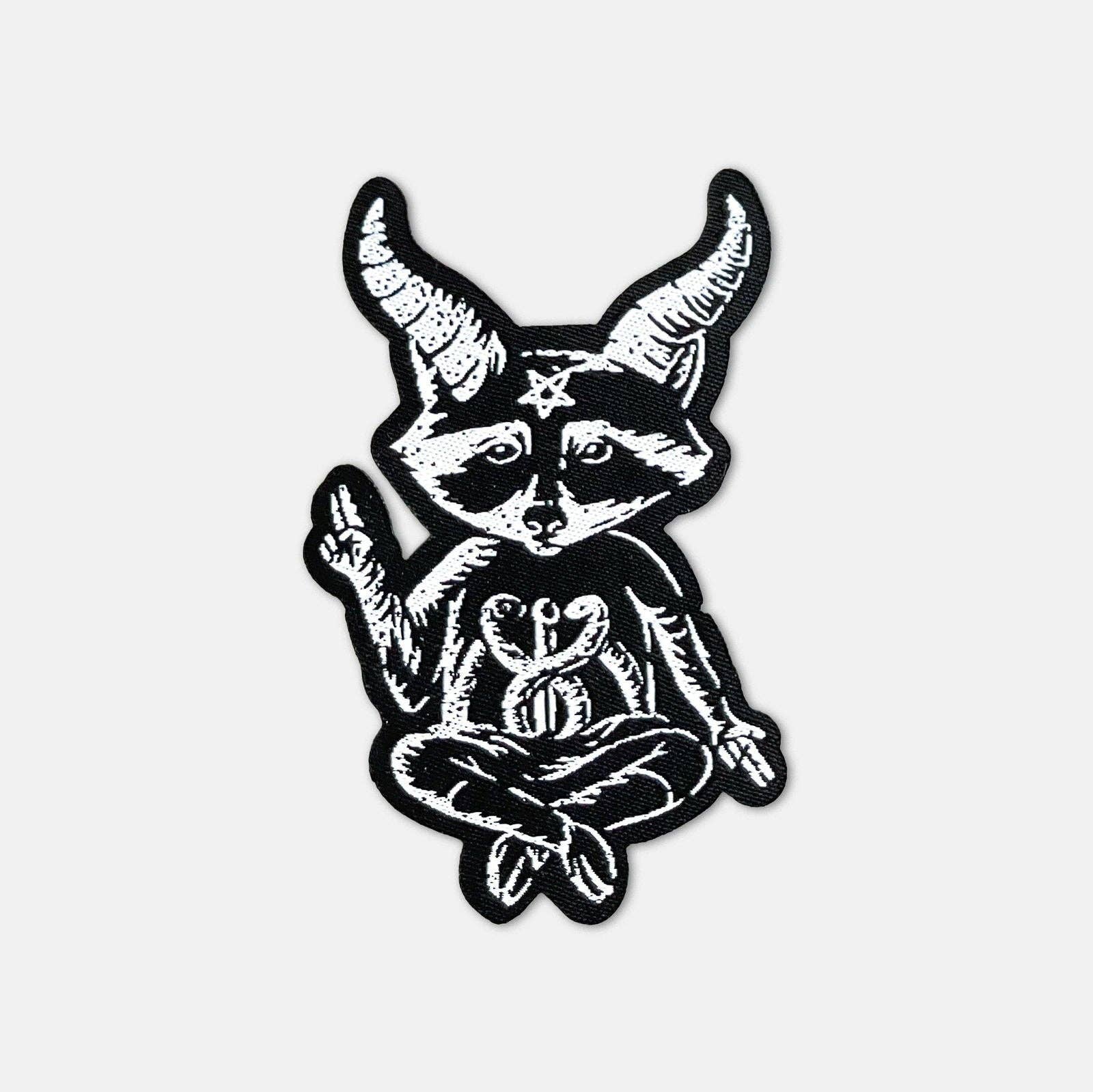 Eat Trash Hail Satan Demon Raccoon Patch | Madam Clutterbucket's ...