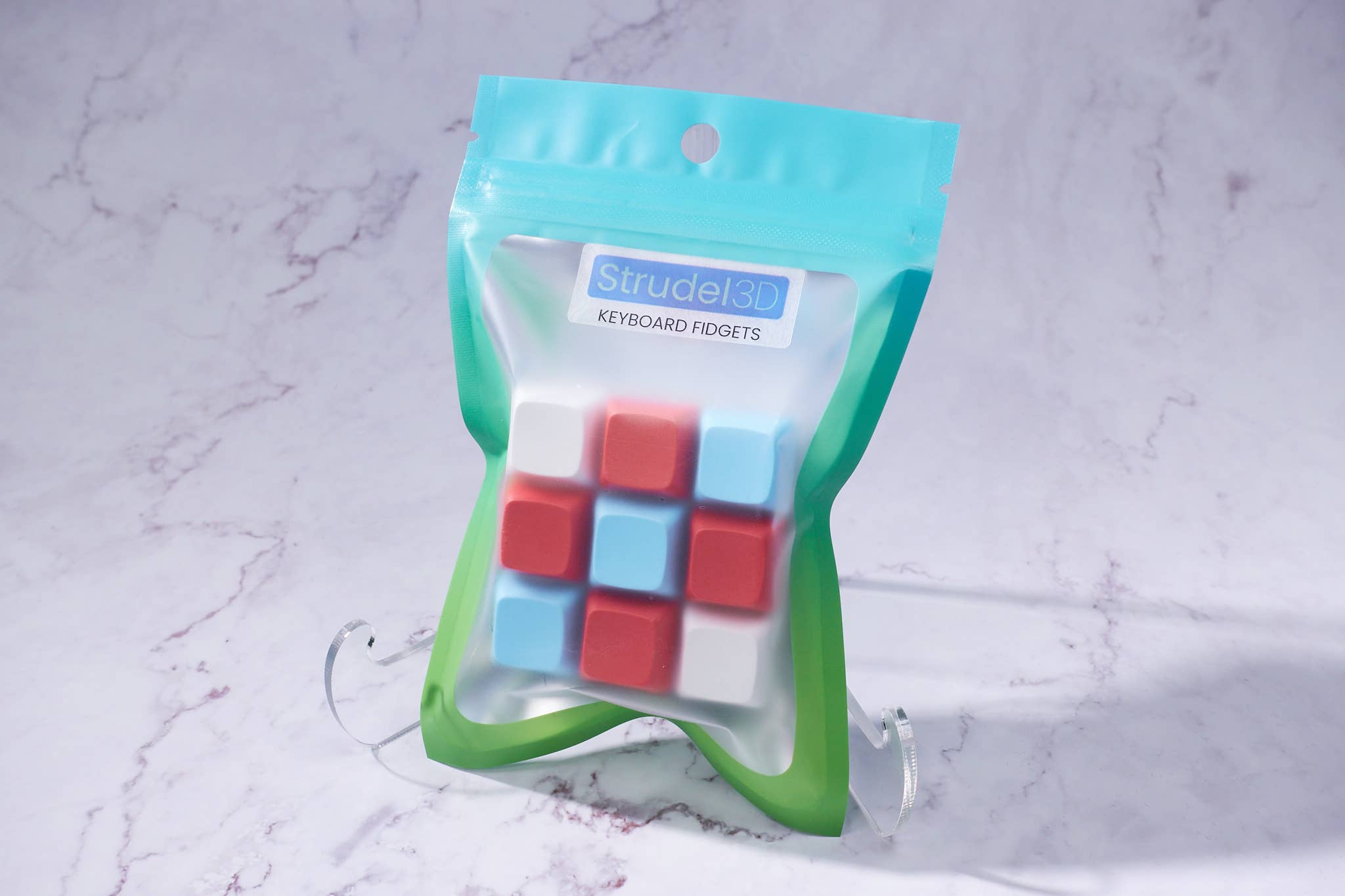 9 Key Mechanical Keyboard Fidget Keychain: Boom Pop / Clicky