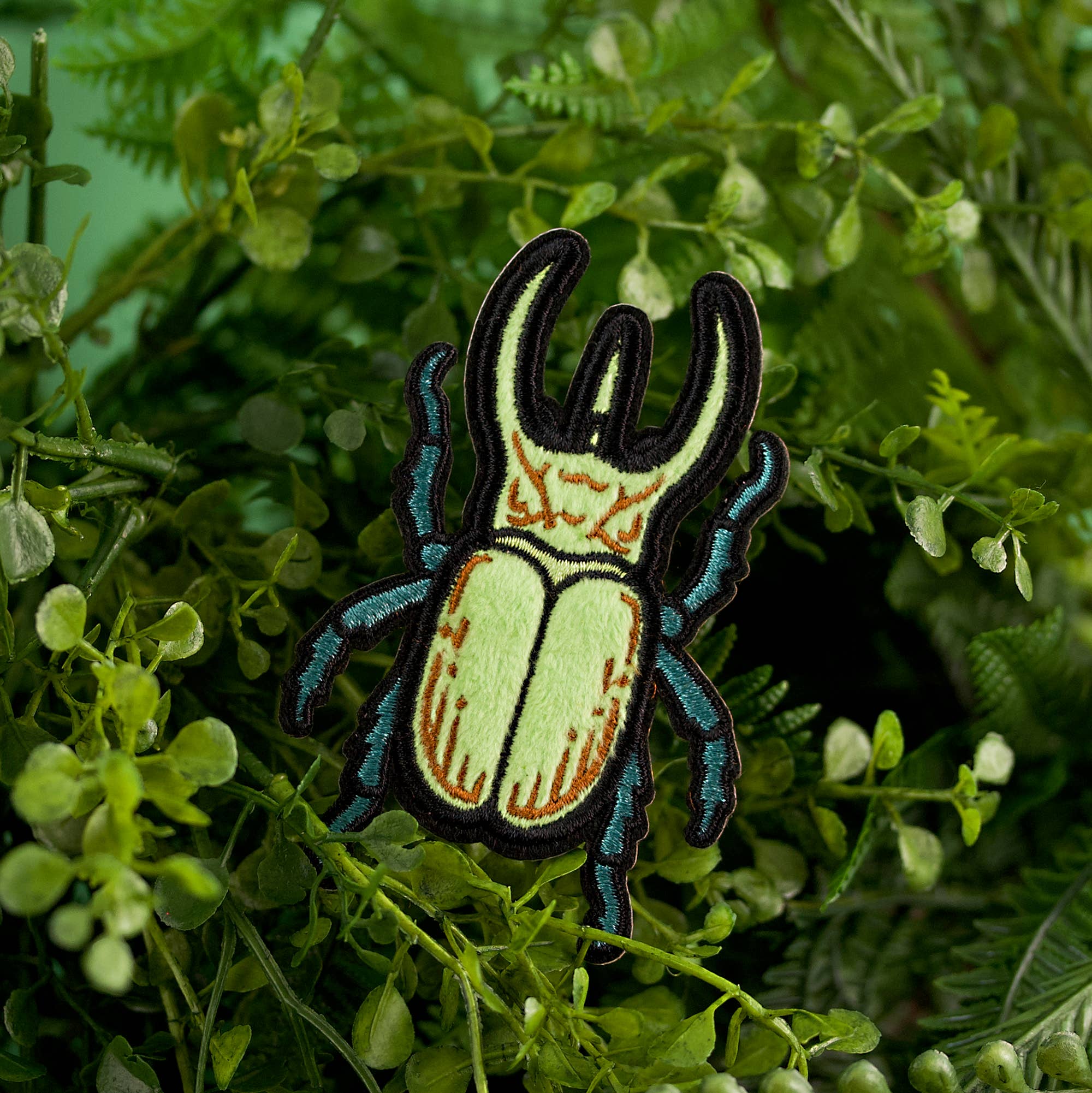 Beetle Fuzzy Plush Patch -Adhesive Backed for Sewing On