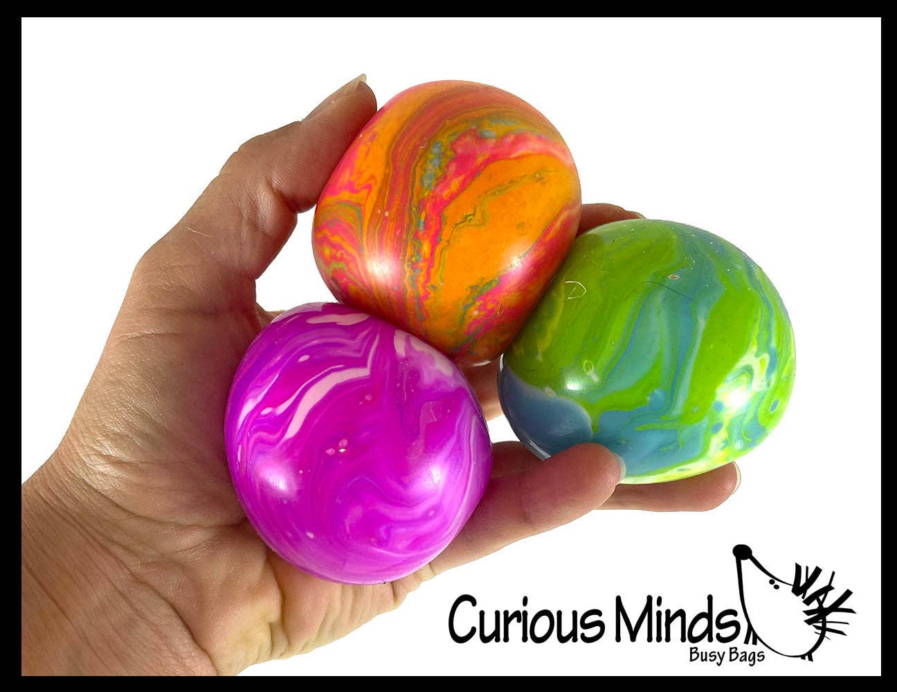 Marble Swirl Soft Doh Filled Stretch Ball - Ultra Squishy