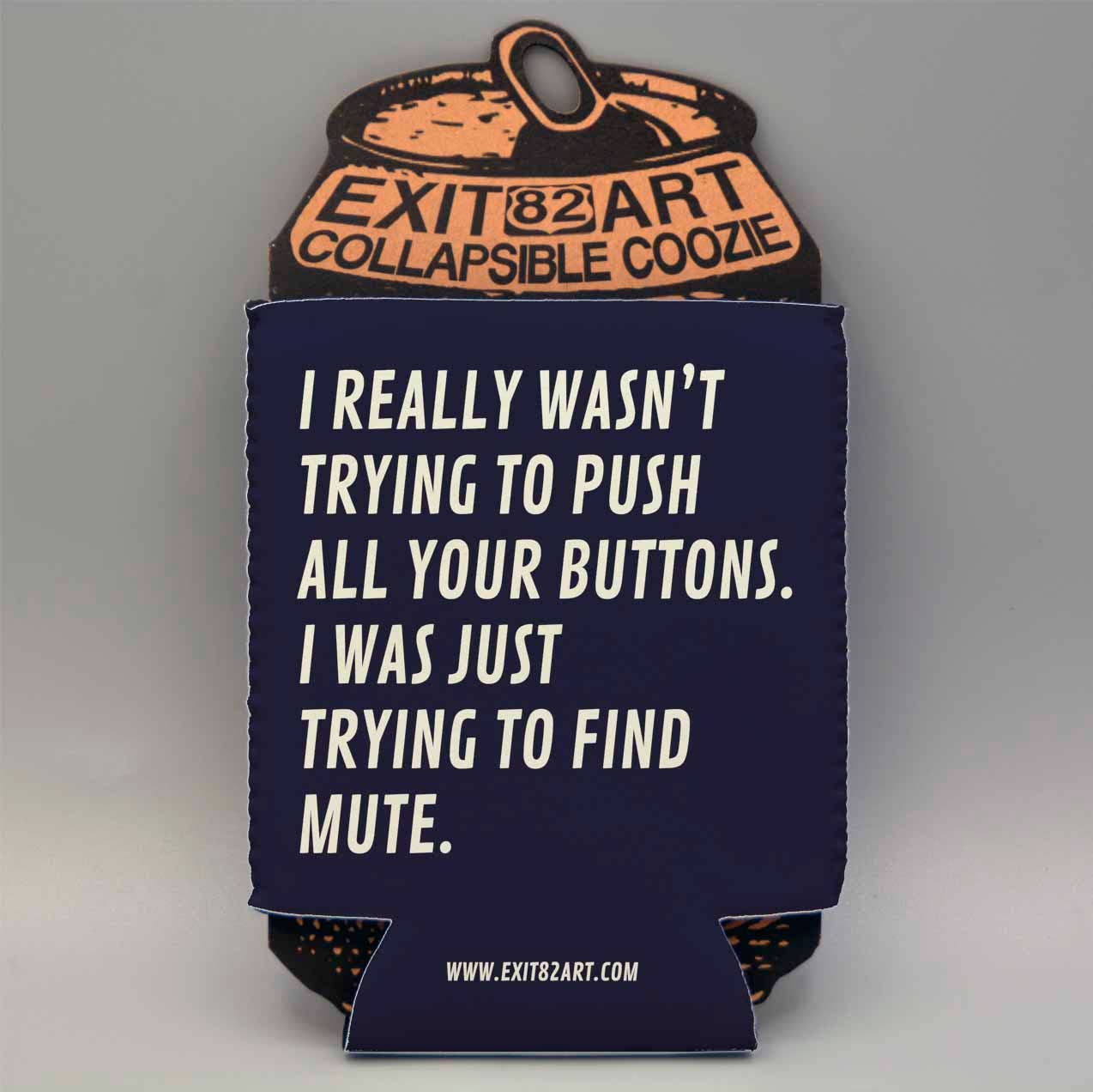 Mute Button Collapsible Can Cooler