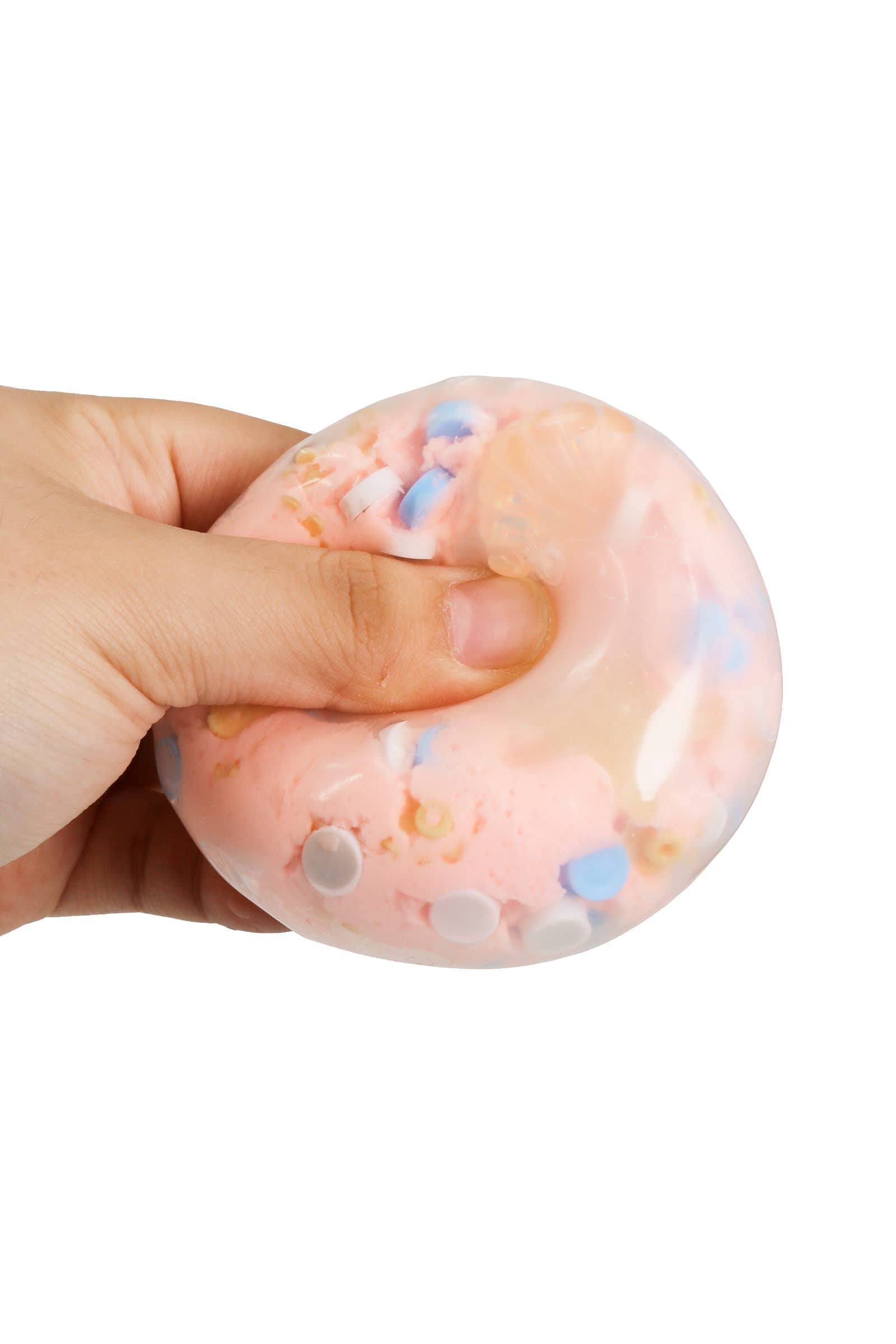 Coastal Block Bead Soft Crunchy Clay Filled TPR Squishy Ball: ASSORTED / ONE SIZE