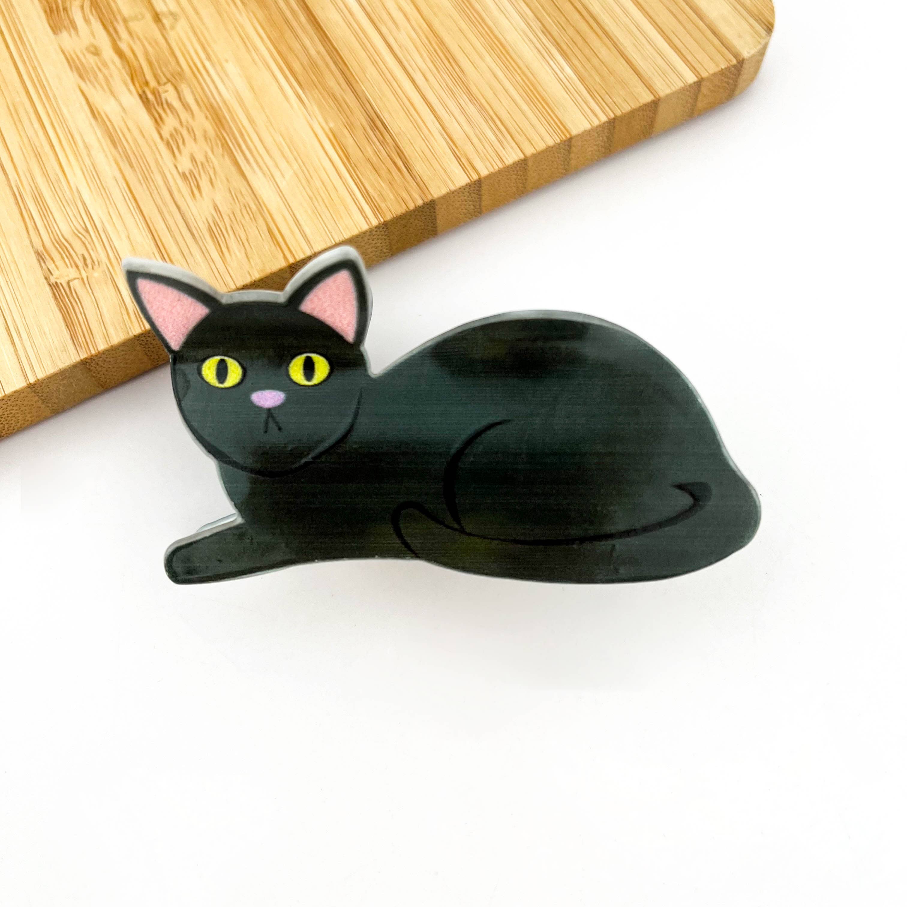 Cute Cat Claw Clip, Animal Hair Clip: Orange