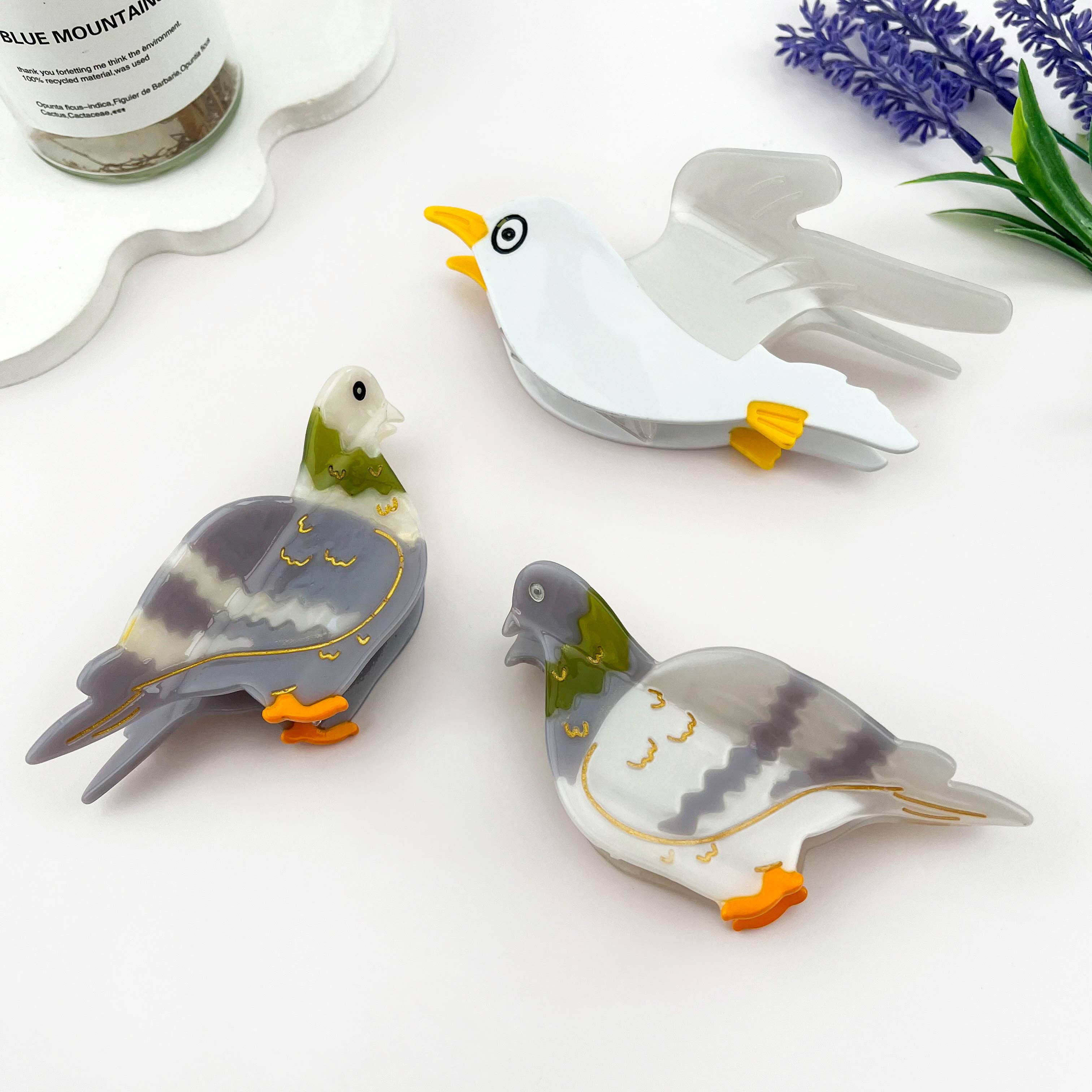 Pigeon Acetate Hair Claw Clip